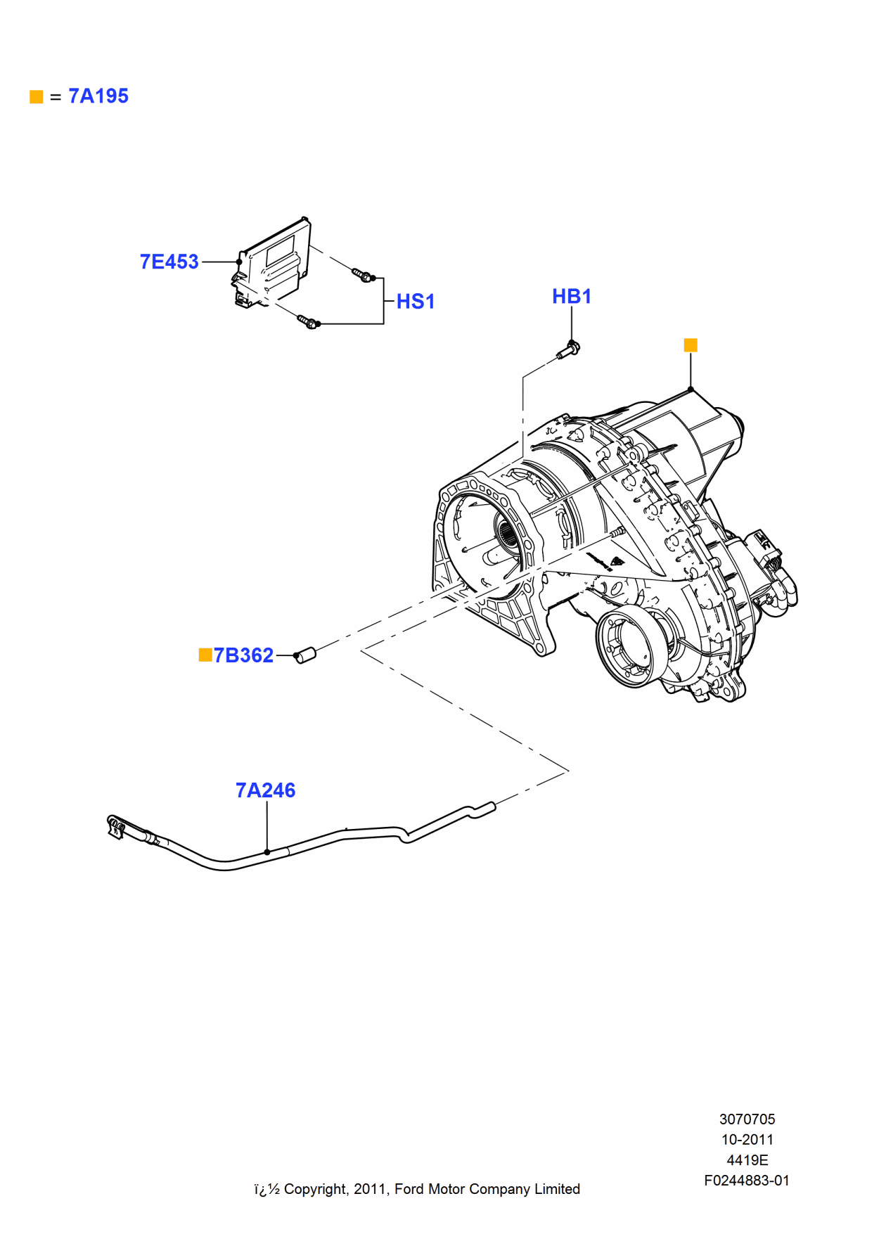 Ford 6L2Z-7B362-AA Pin