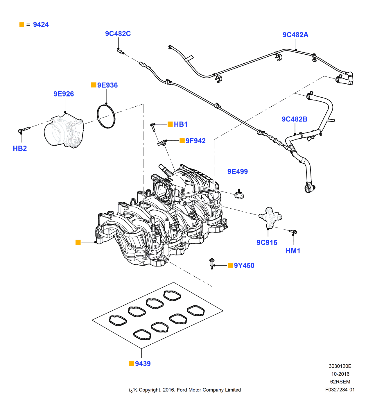 Ford HC2Z-9C482-A Tube Assembly