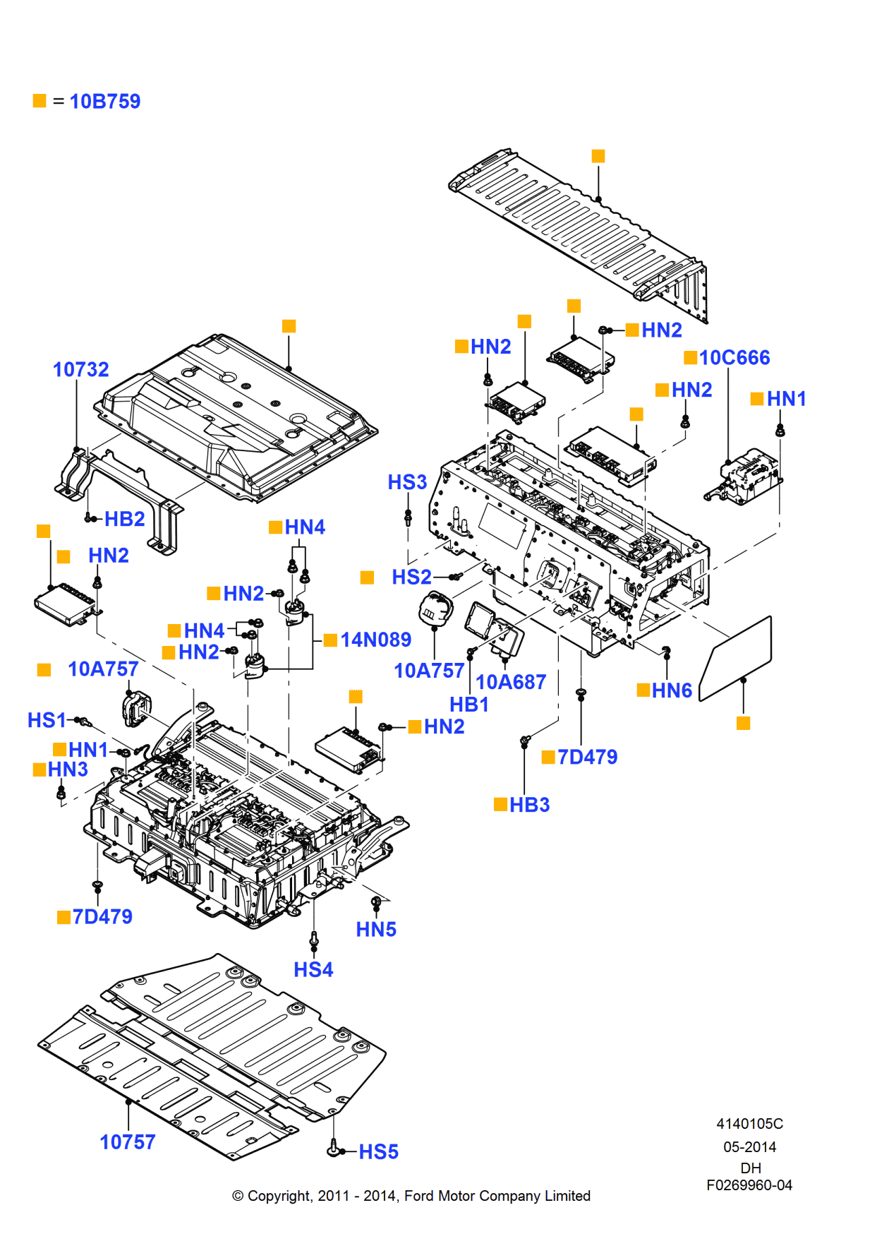 Ford H1FZ-10B759-G Battery