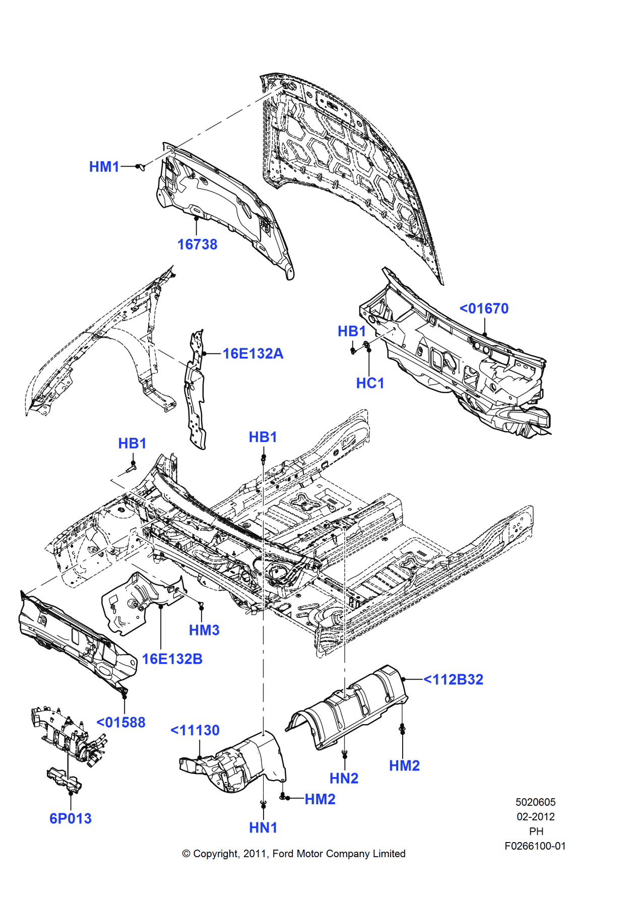 Ford DG1Z-5411130-A Insulator - Tunnel