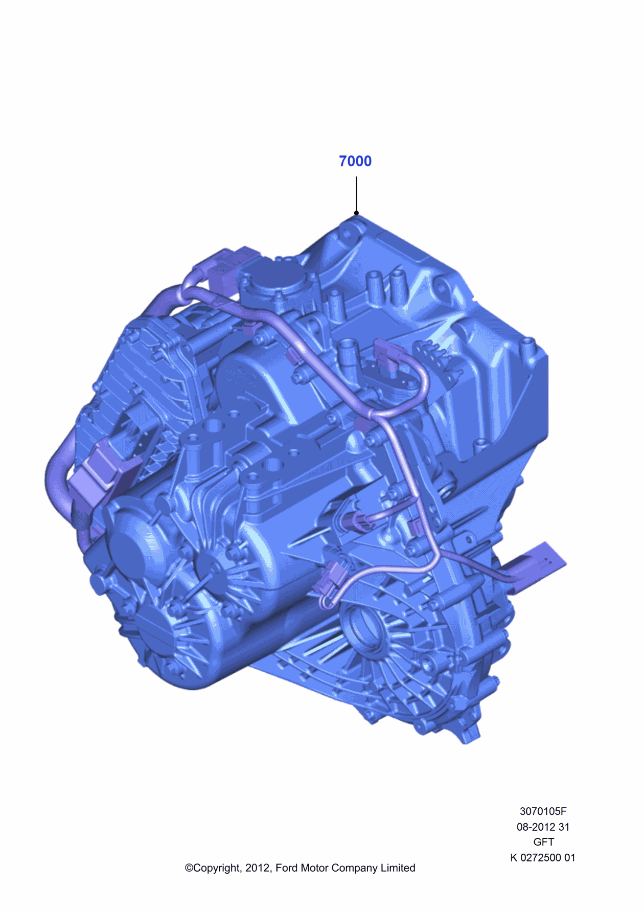 Ford FA6Z-7000-A Automatic Transmission Assembly