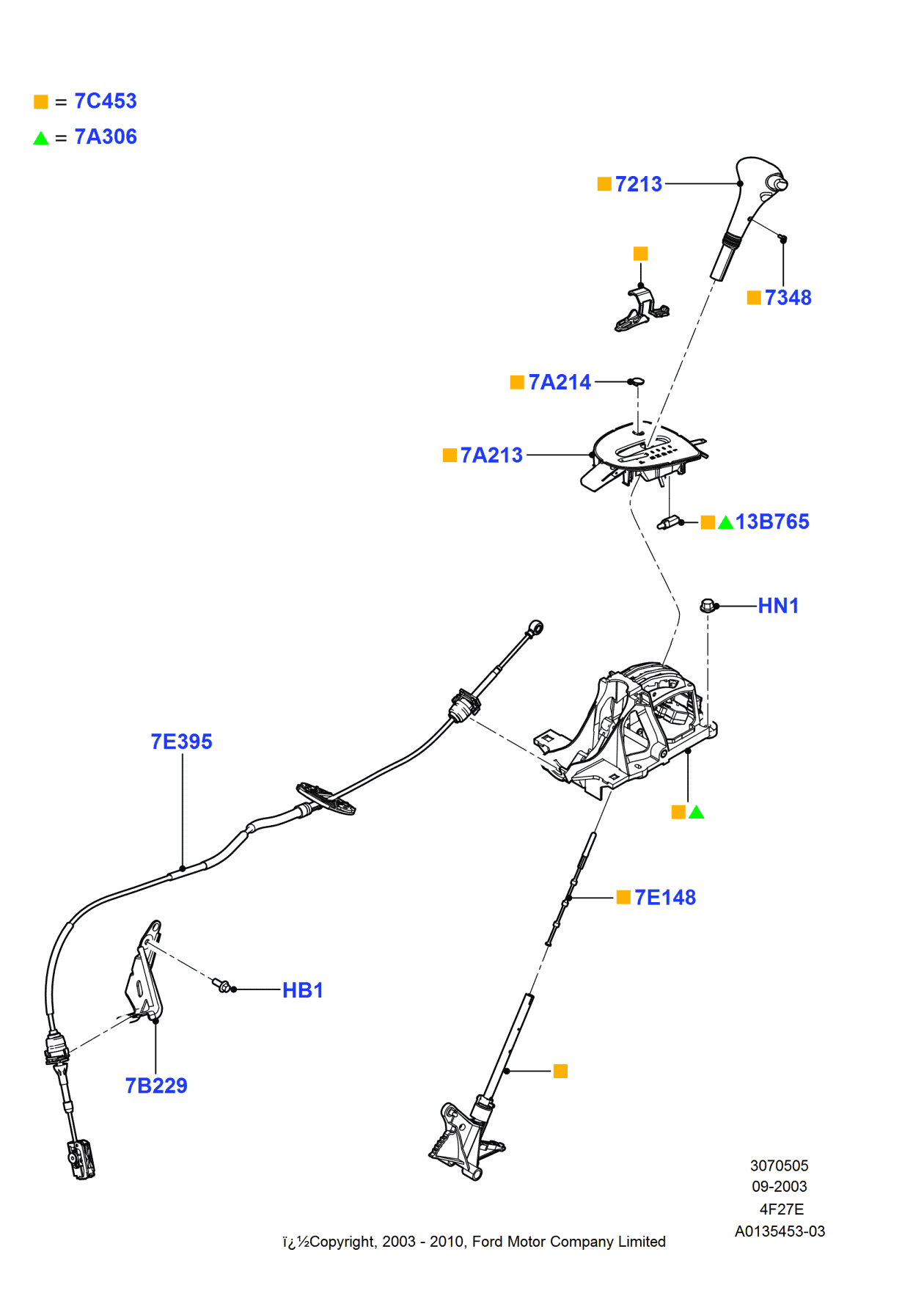 Ford 7S4Z-7210-B Housing Assembly - Gear Shift