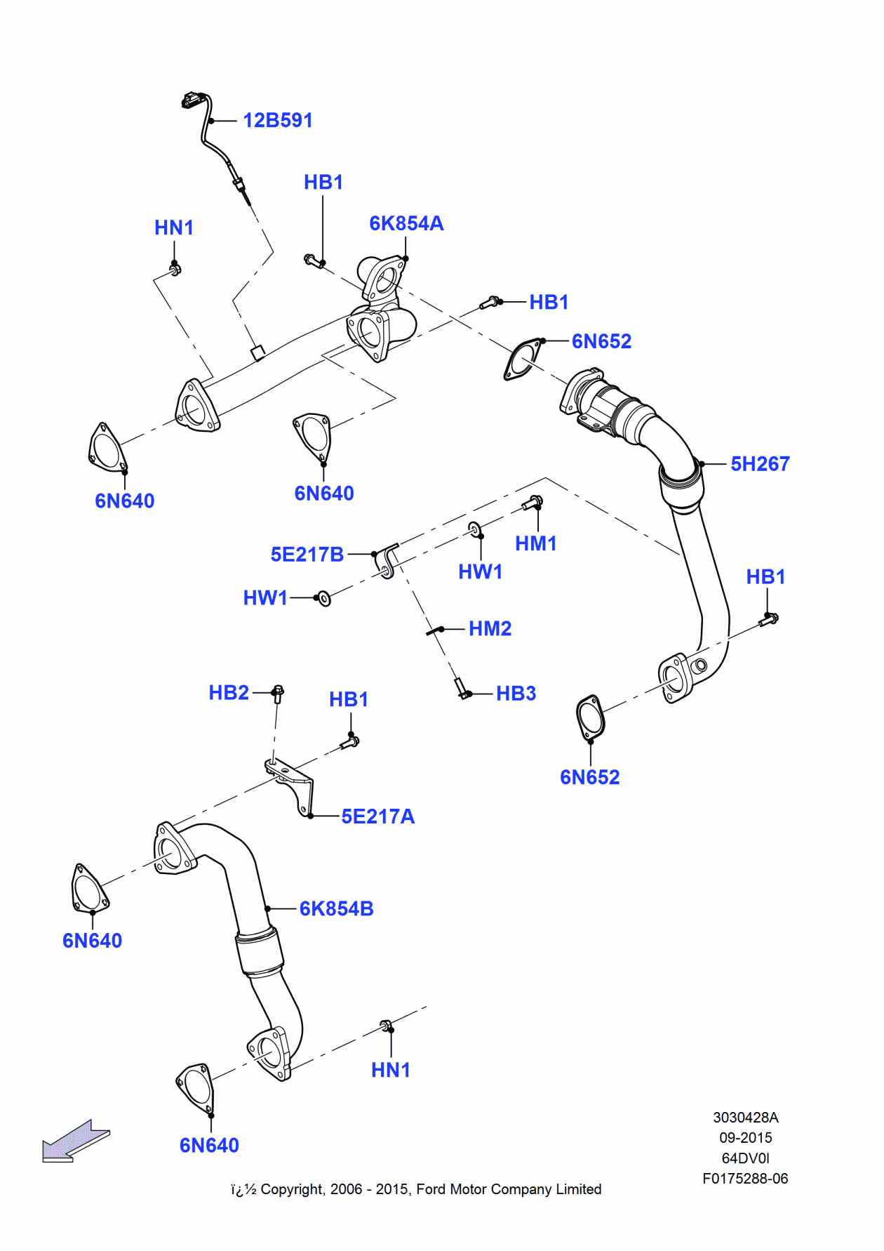 Ford 8C3Z-5D261-A Bracket - Exhaust Pipe Mounting