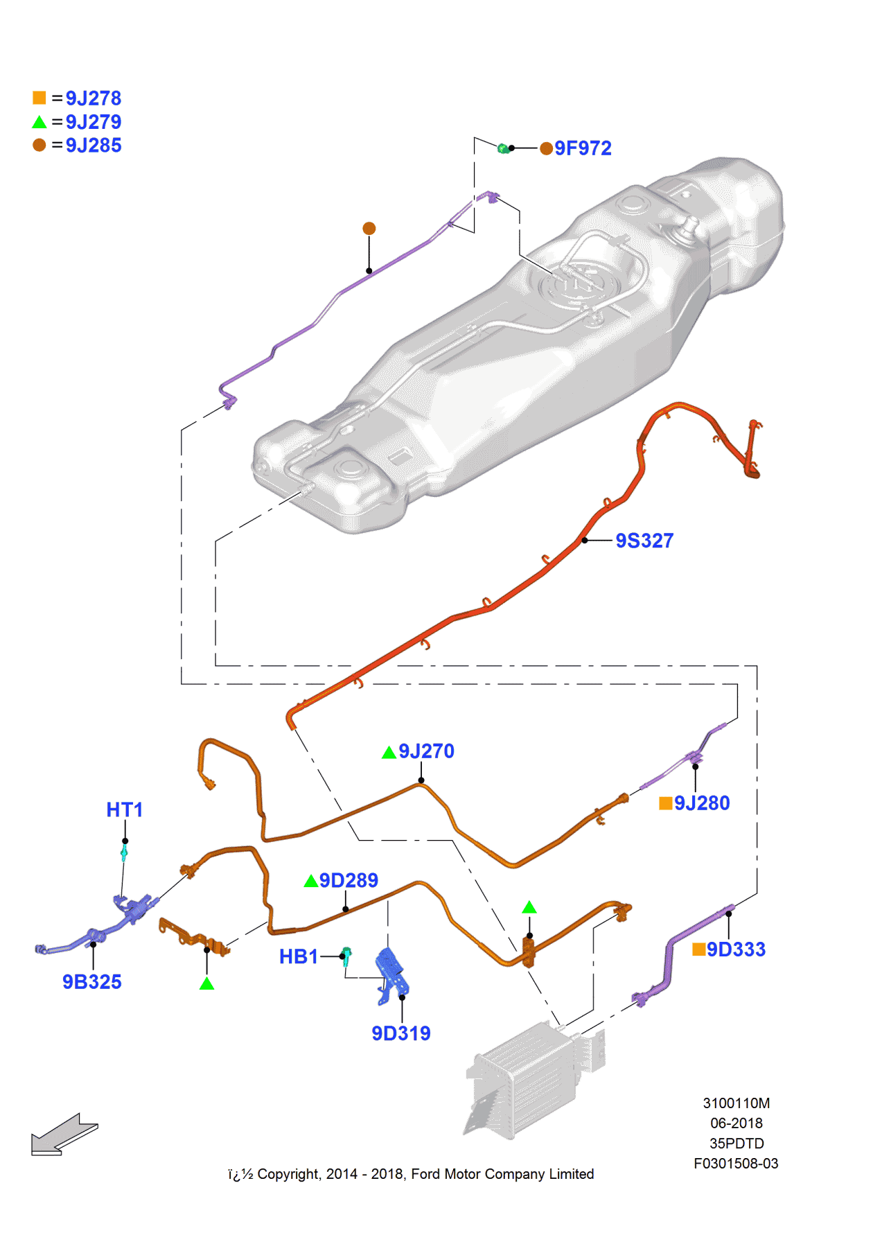 Ford JL3Z-9J279-C Tube Assembly