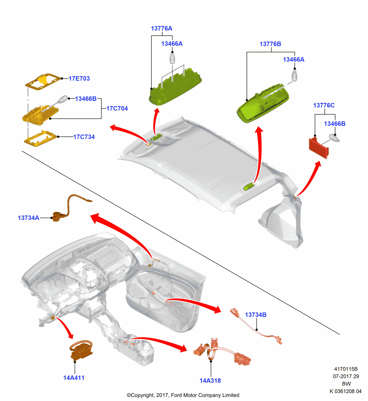Ford GN1Z-14A318-A Wire Assembly