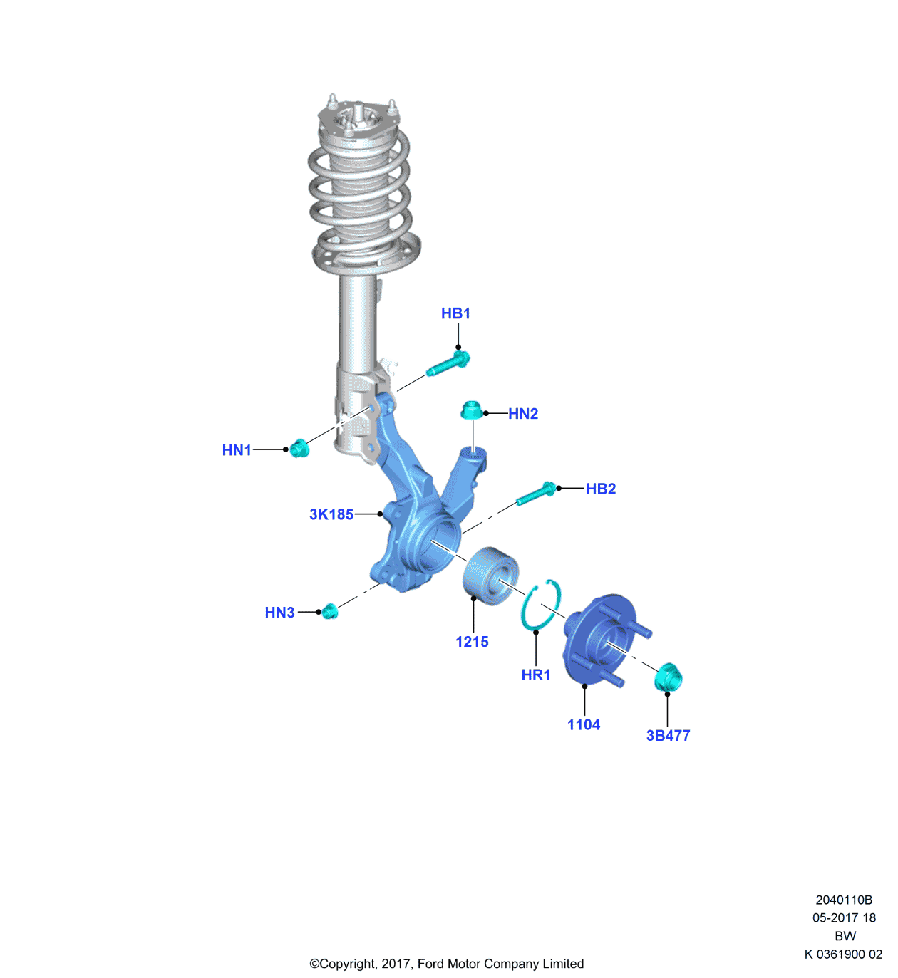 Ford -W520214-S900 Nut