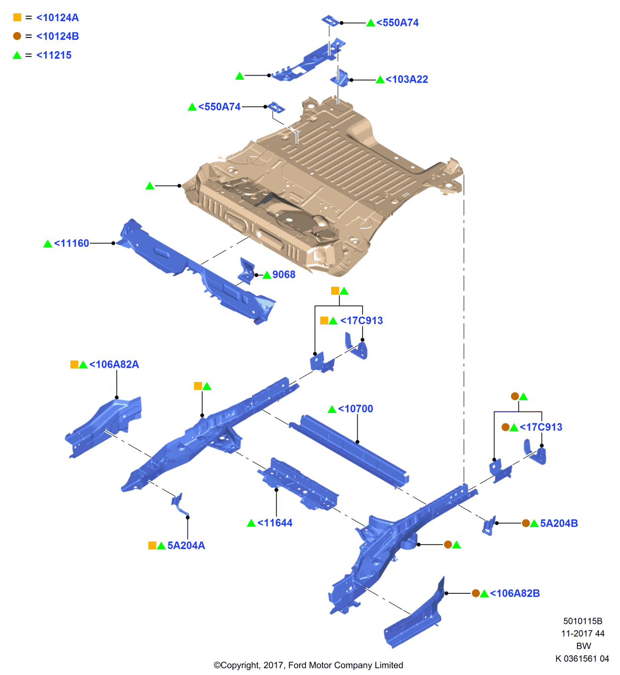 Ford GN1Z-7410124-K MEMBER ASY - FLOOR SIDE - REAR
