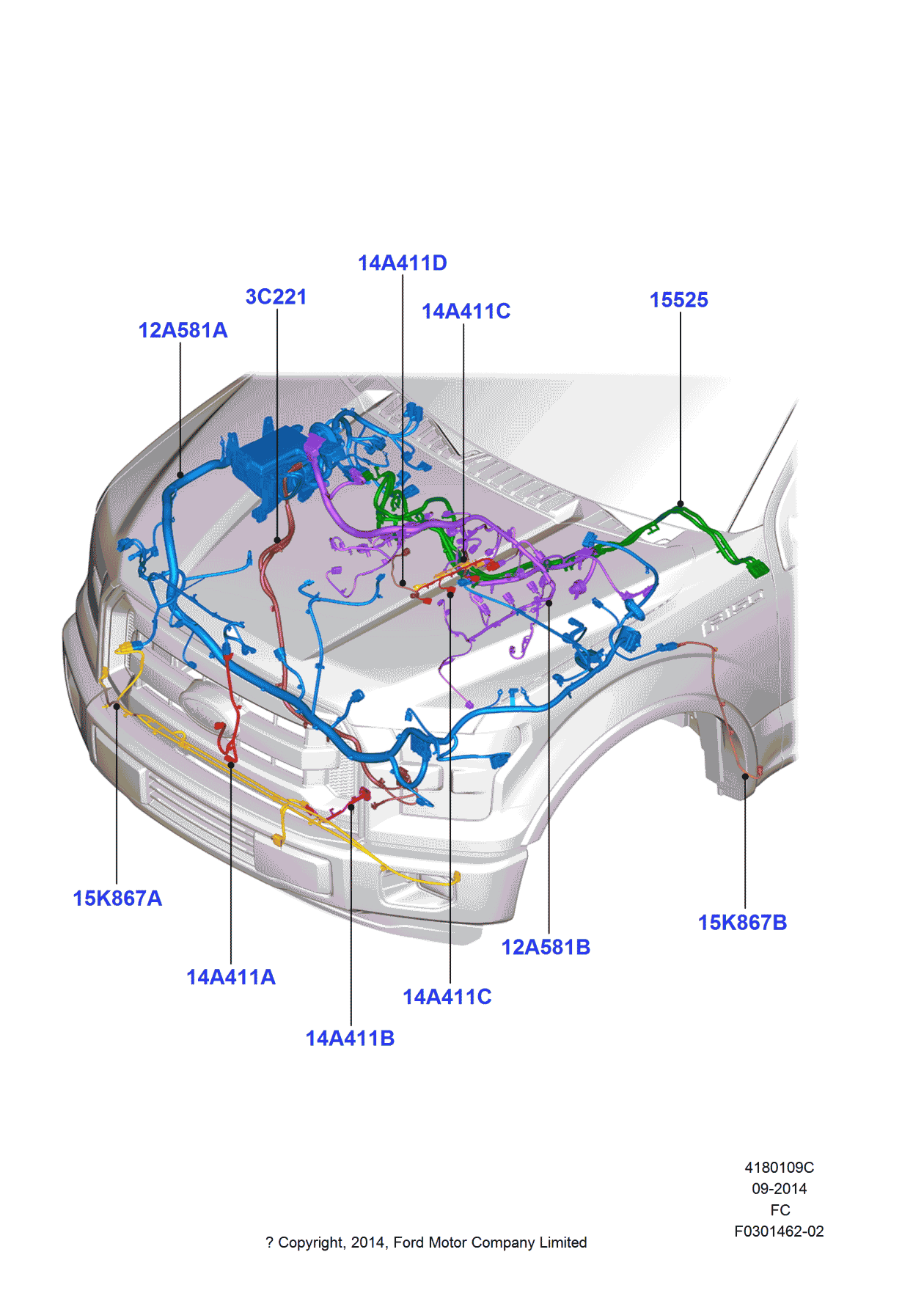 Ford HU5Z-14A411-A Wire Assembly - Jumper