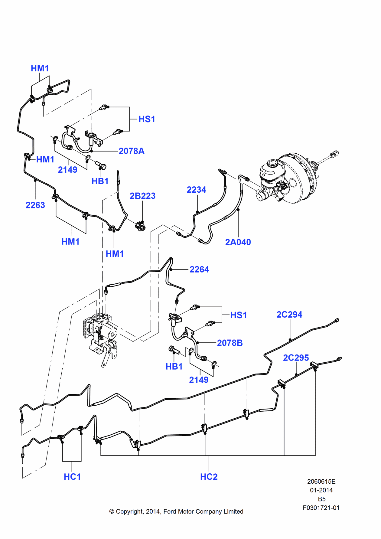 Ford FL1Z-2C295-A Brake Tube Assembly