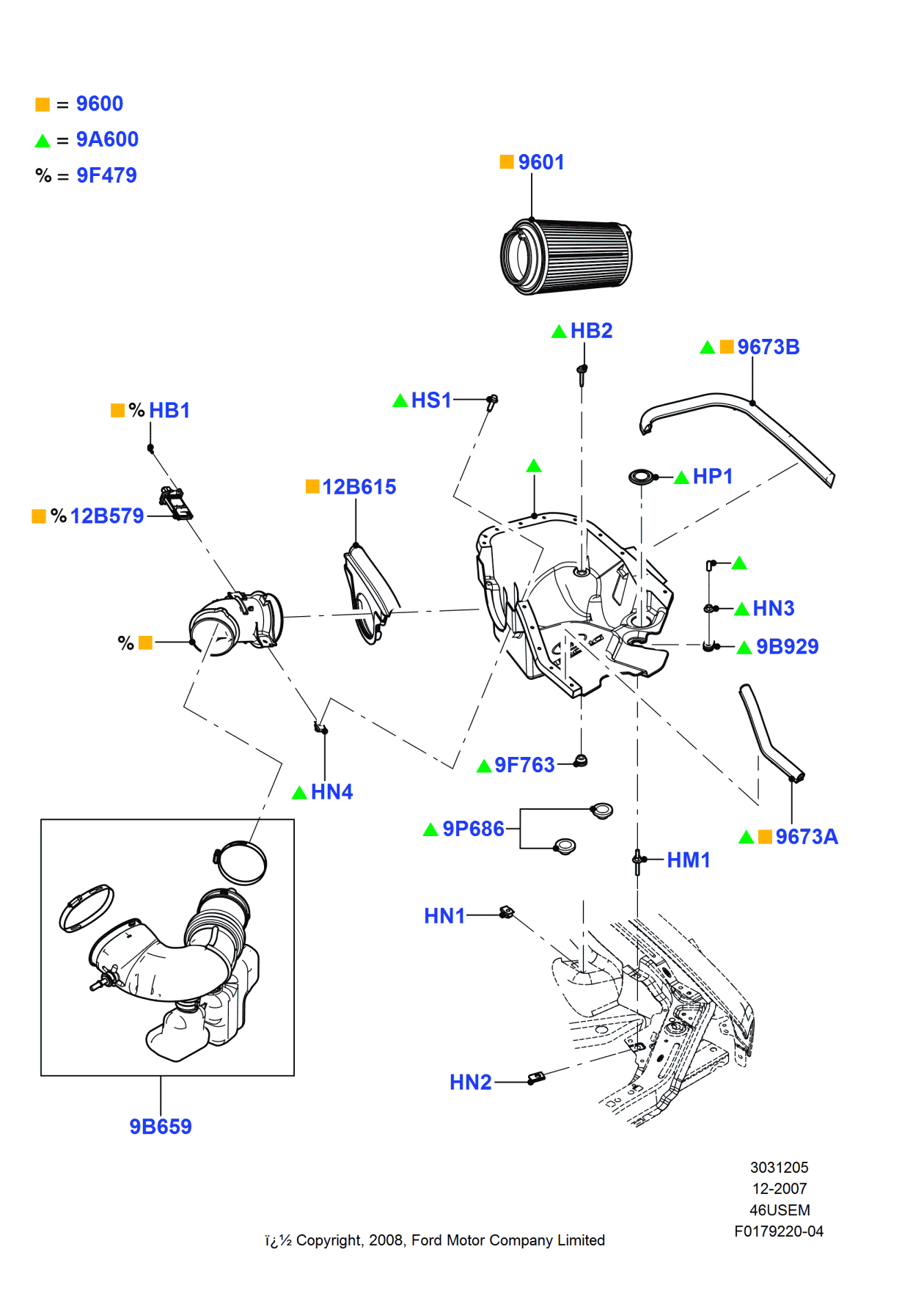 Ford 8R3Z-9A600-A Cleaner Assembly - Air