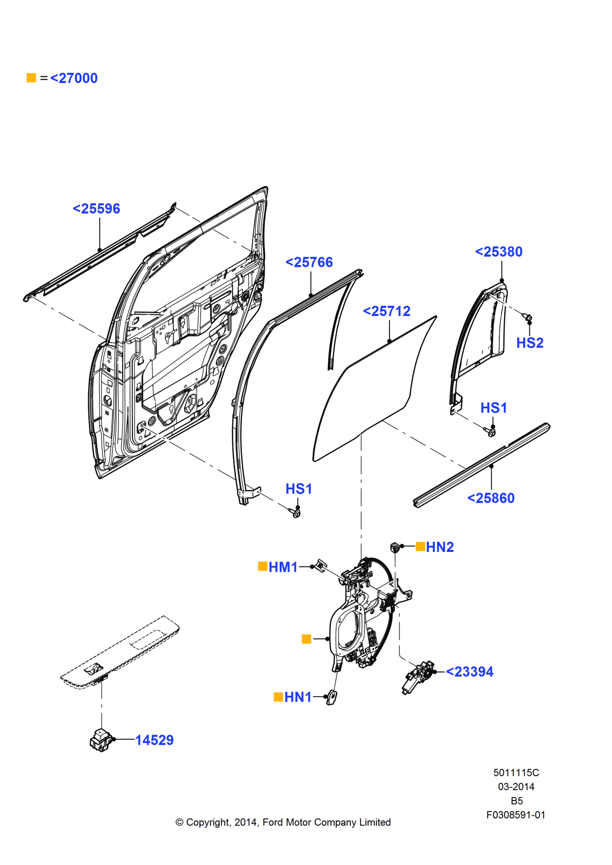 Ford FL7Z-14529-AA Window Switch