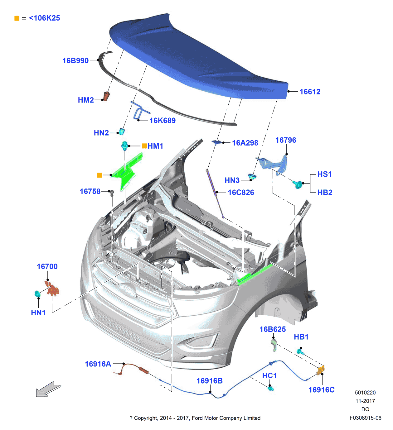 Ford DS7Z-16A298-A Plate - Mounting