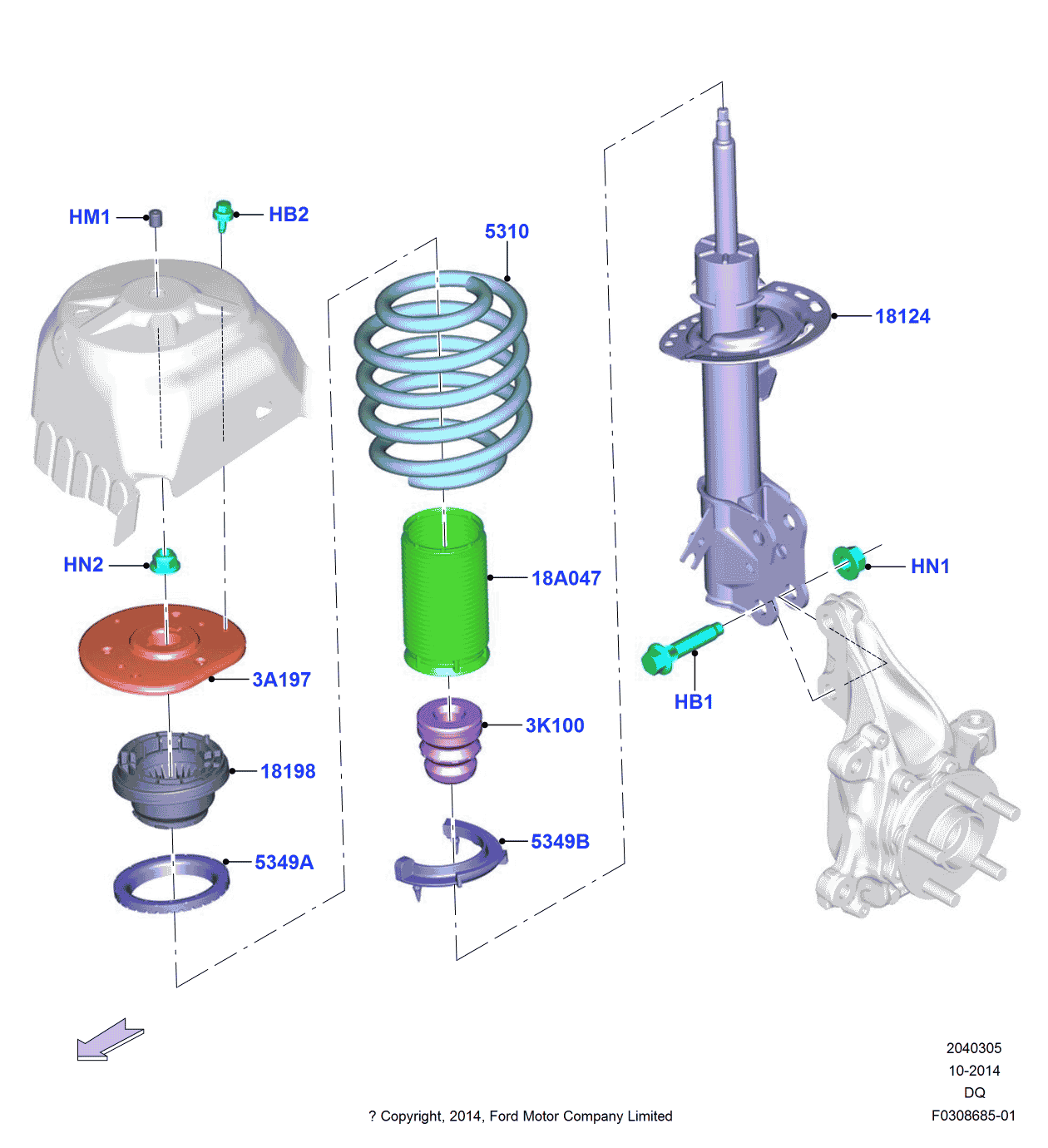 Ford K2GZ-18124-R Strut