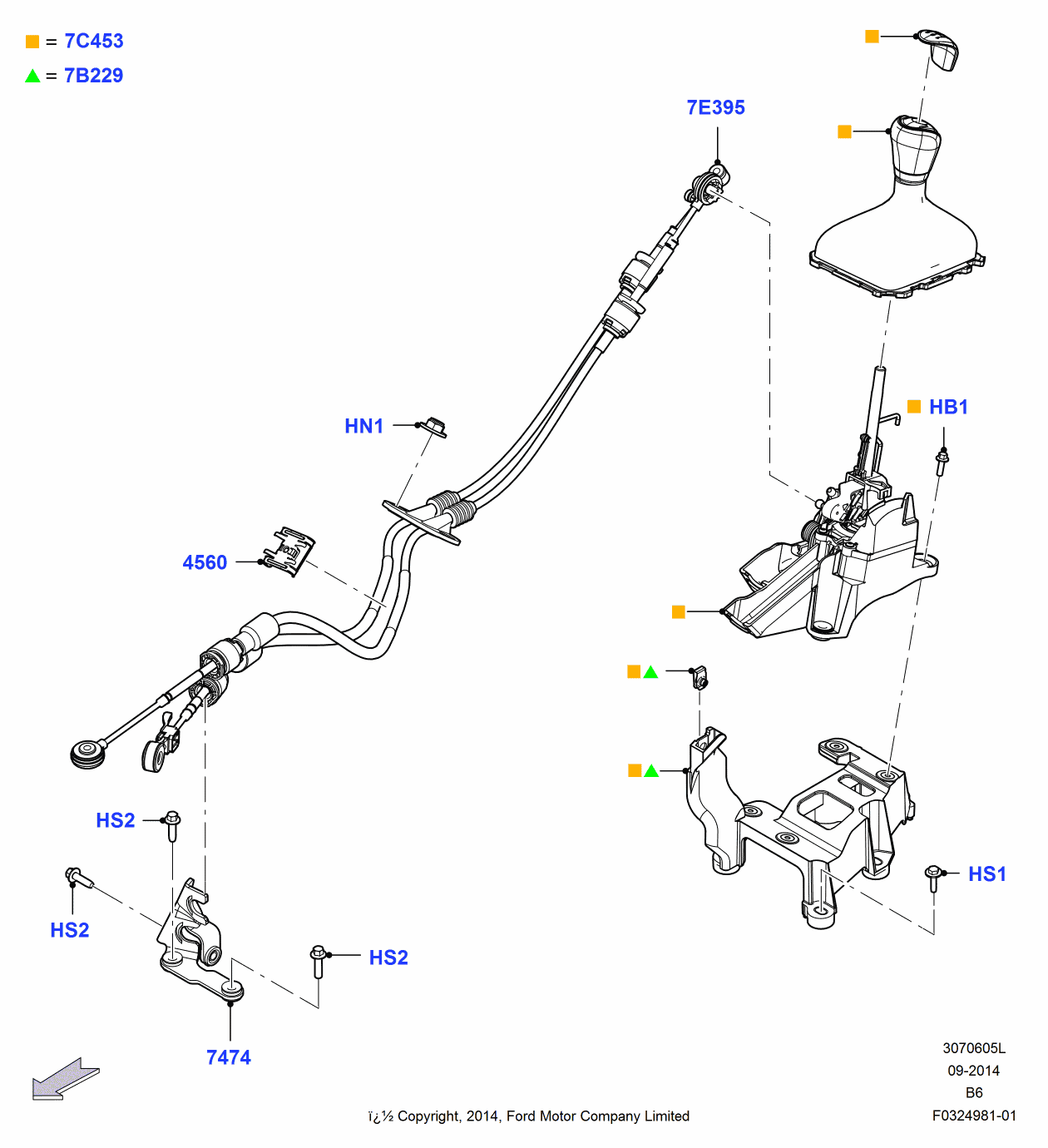 Ford F1FZ-7210-AE Housing Assembly - Gear Shift