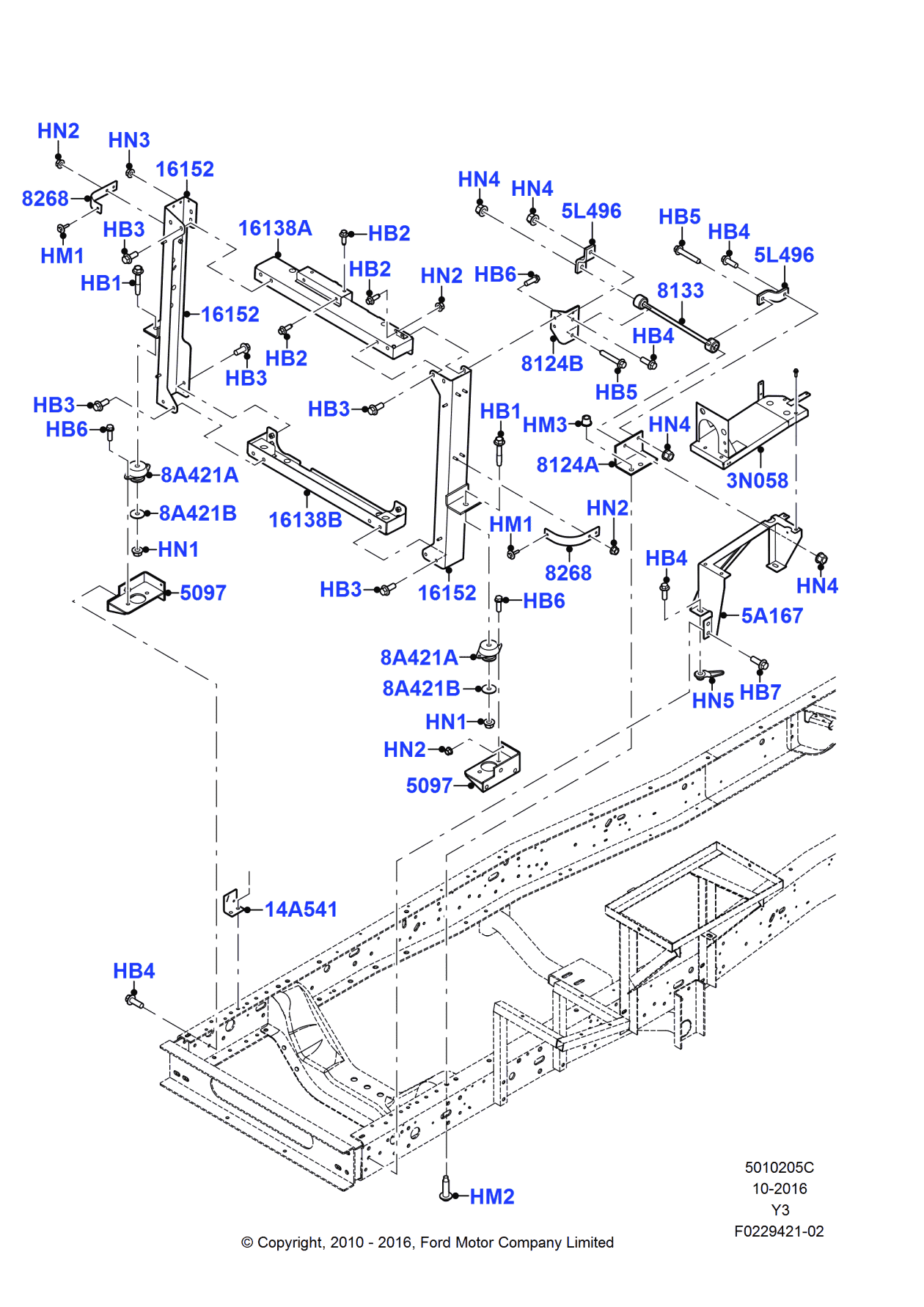 Ford BU9Z-16138-B Support - Radiator