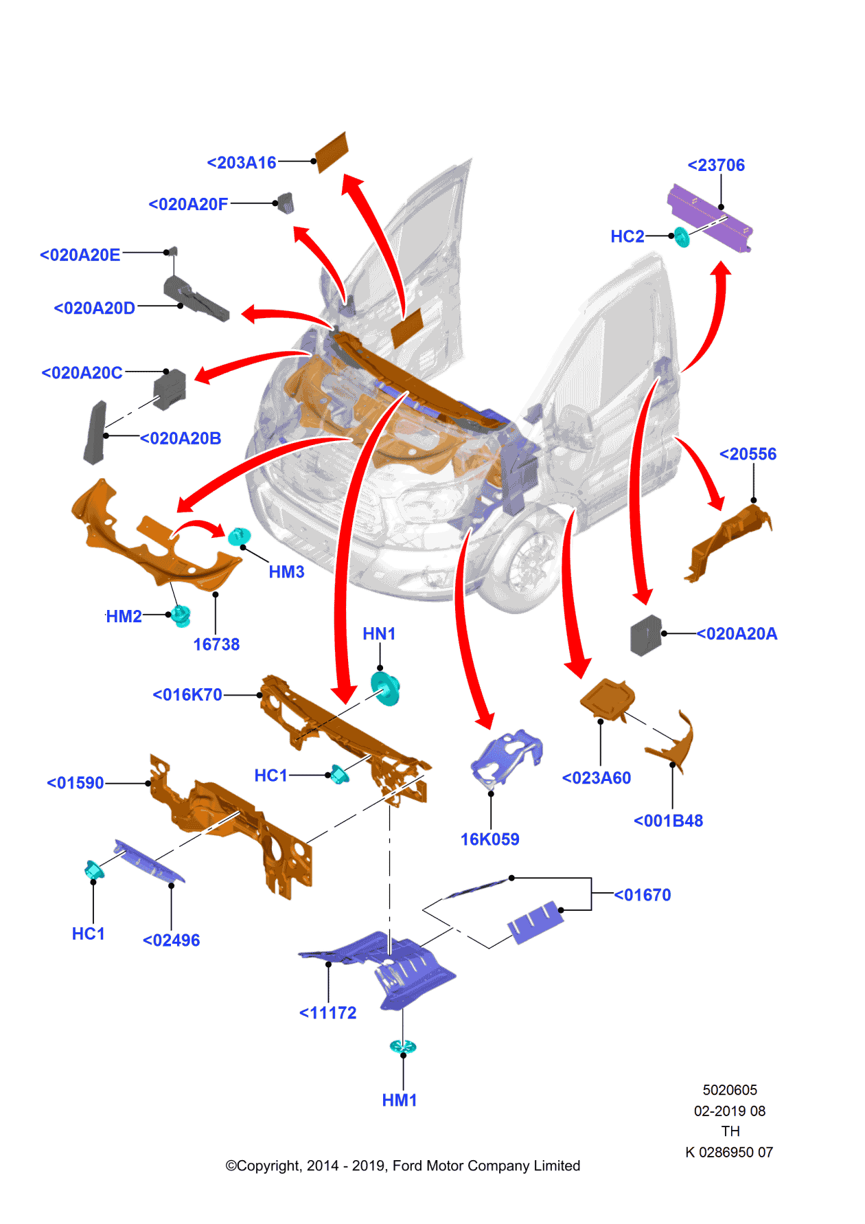 Ford CK4Z-6101688-A Insulator - Dash Panel
