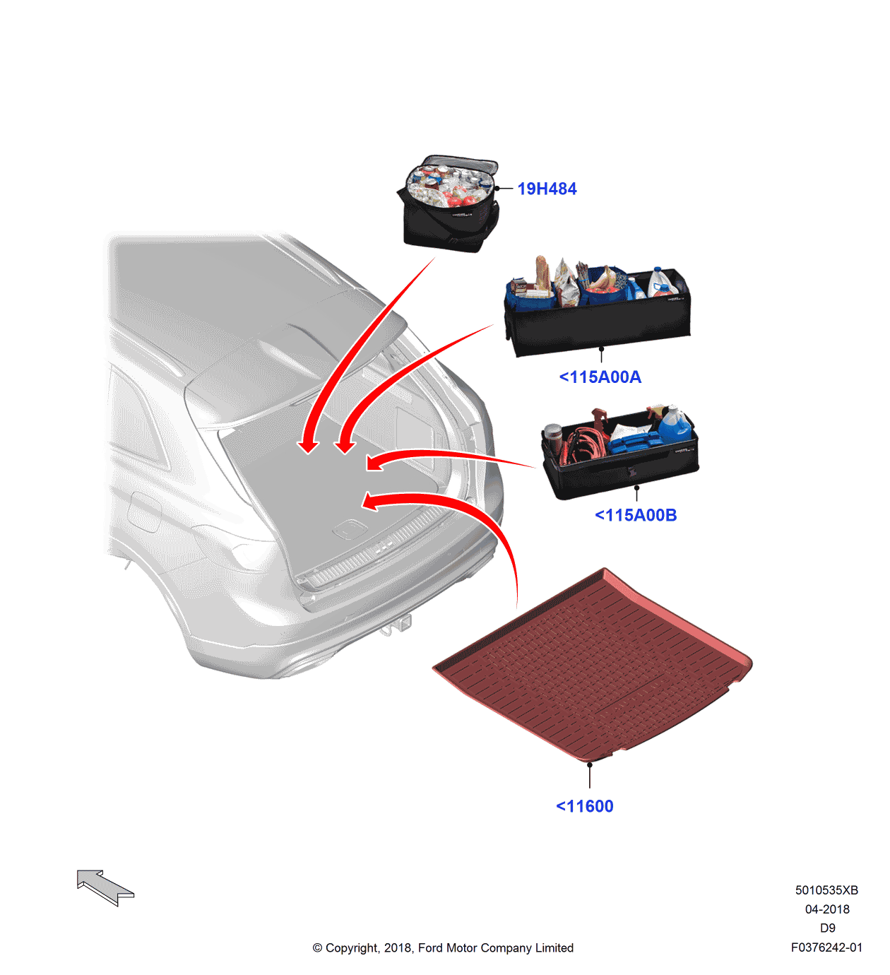 Ford KA1Z6111600AA Cargo Organization