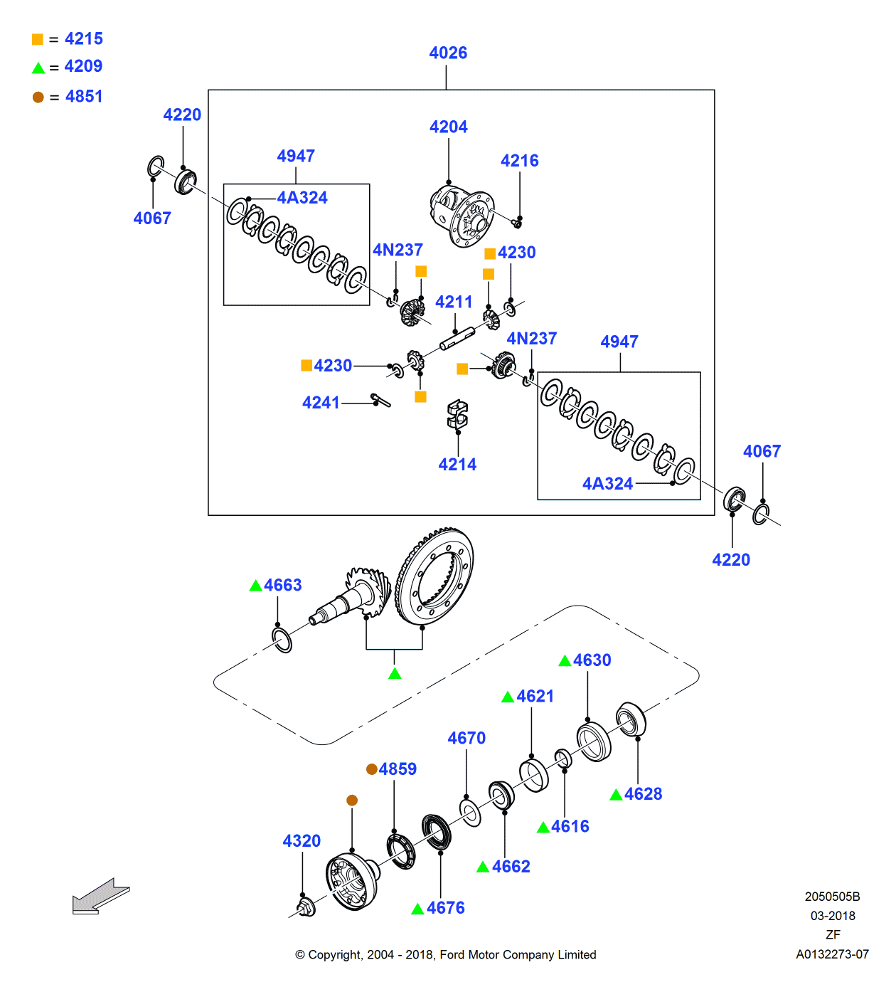 Ford 5R3Z-4209-D Gear And Pinion Assembly