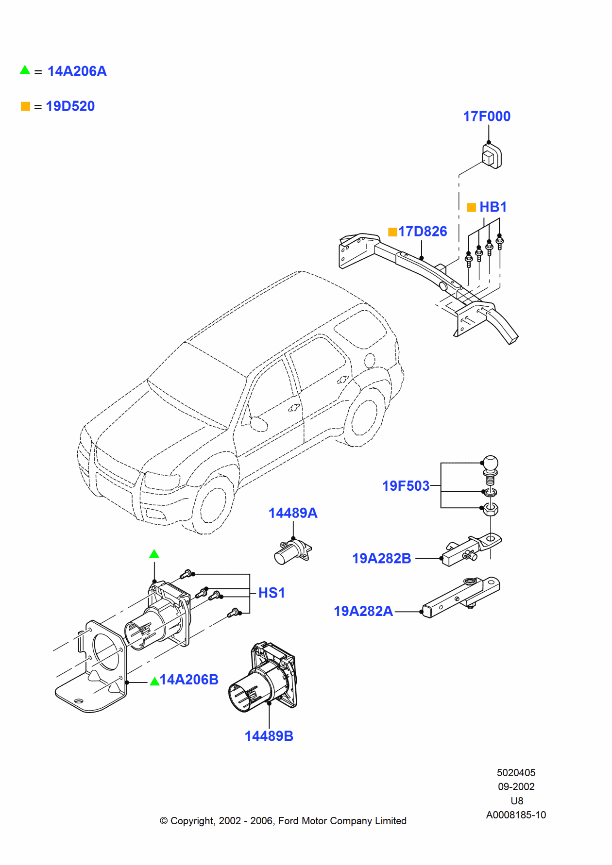 Ford 1L2Z-14A206-BA Clip - Wiring