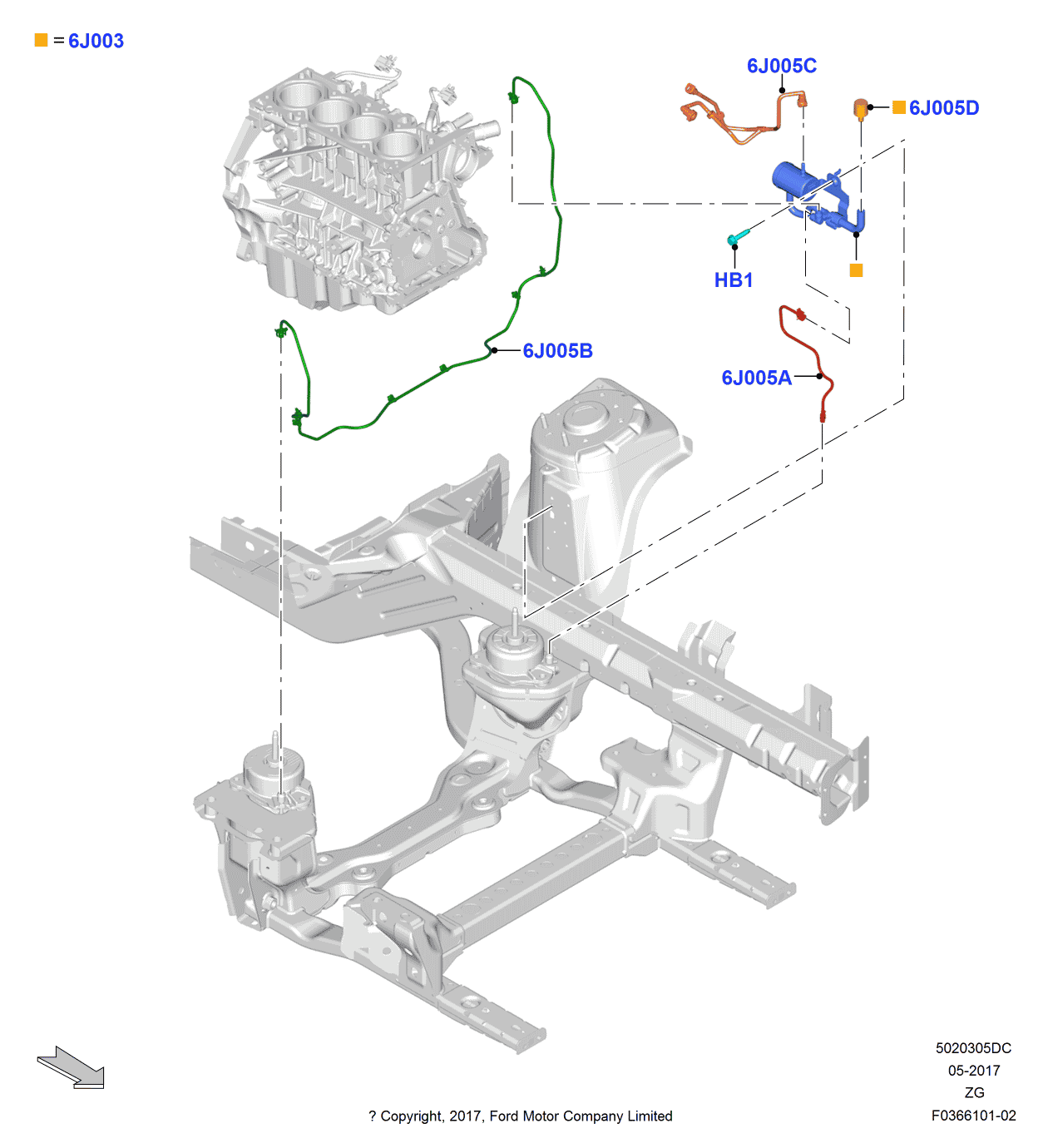 Ford FR3Z-6J004-A Filter Assembly - Element And Housing