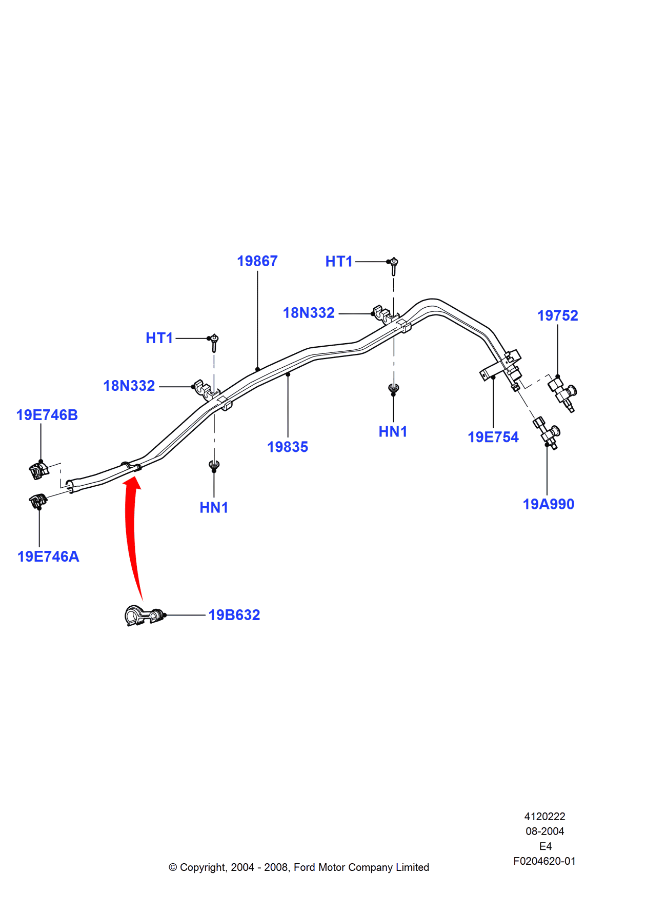 Ford 6C2Z-19867-BB Tube Assembly