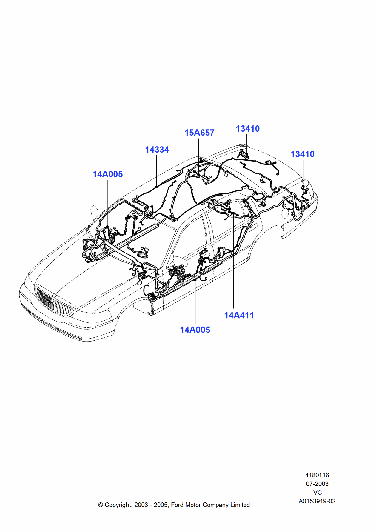 Ford 3W1Z-15B672-AA Wire Assembly - Motor