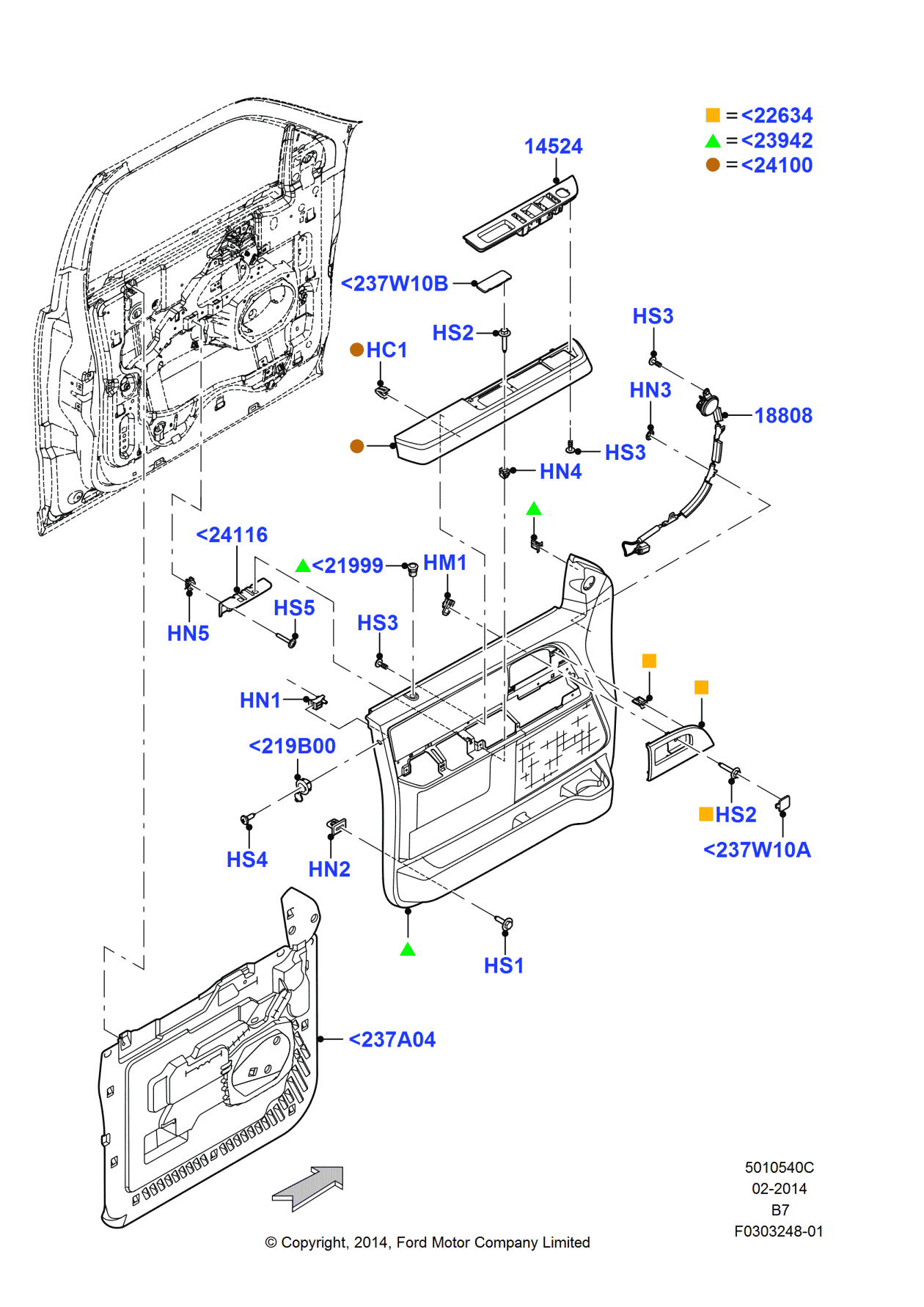 Ford FL1Z-7824116-A Bracket - Armrest
