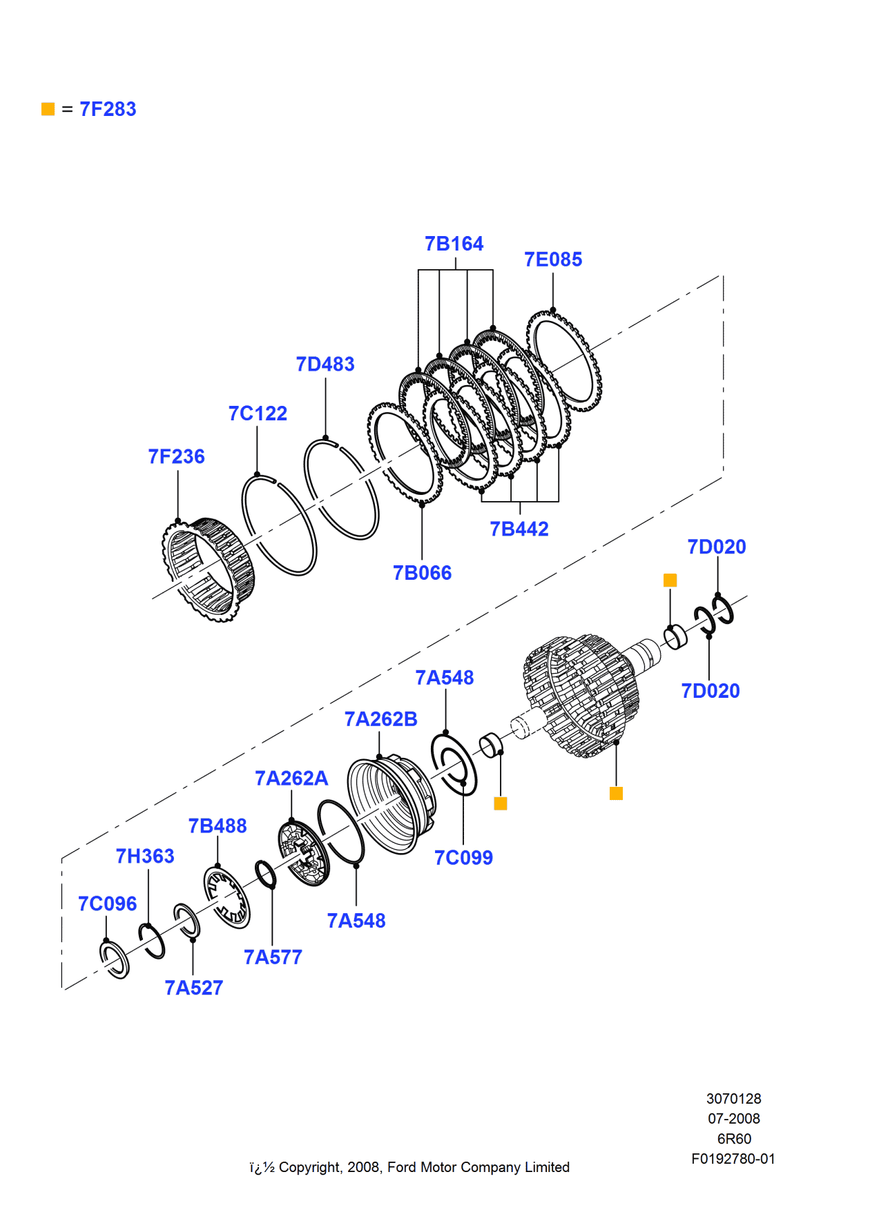 Ford 6L2Z-7B066-BA Plate - Clutch Pressure