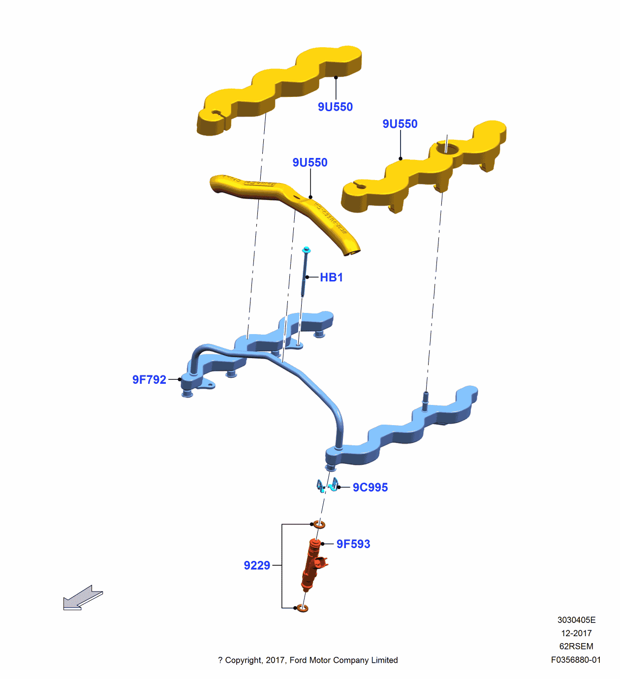 Ford HC3Z-9K540-A Insulator
