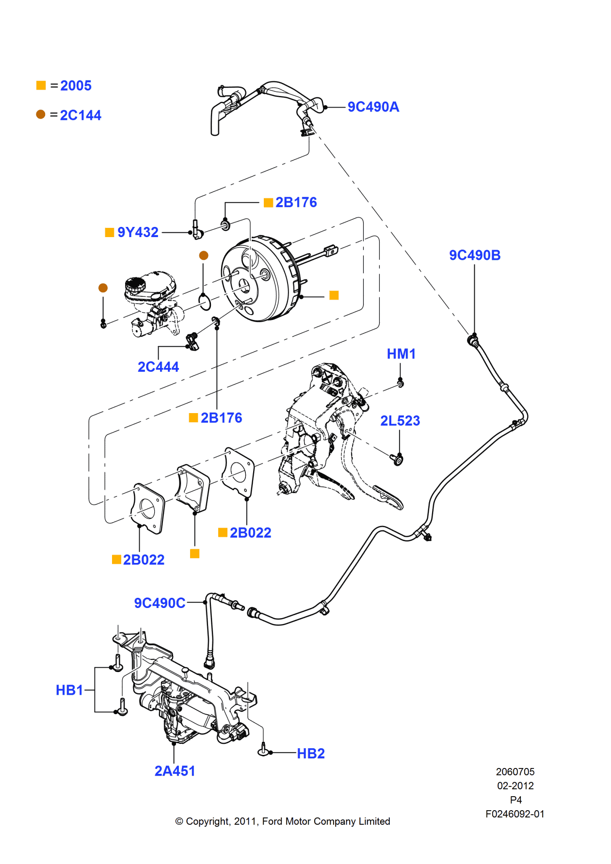Ford DE9Z-9C490-A Manifold - Vacuum Supply