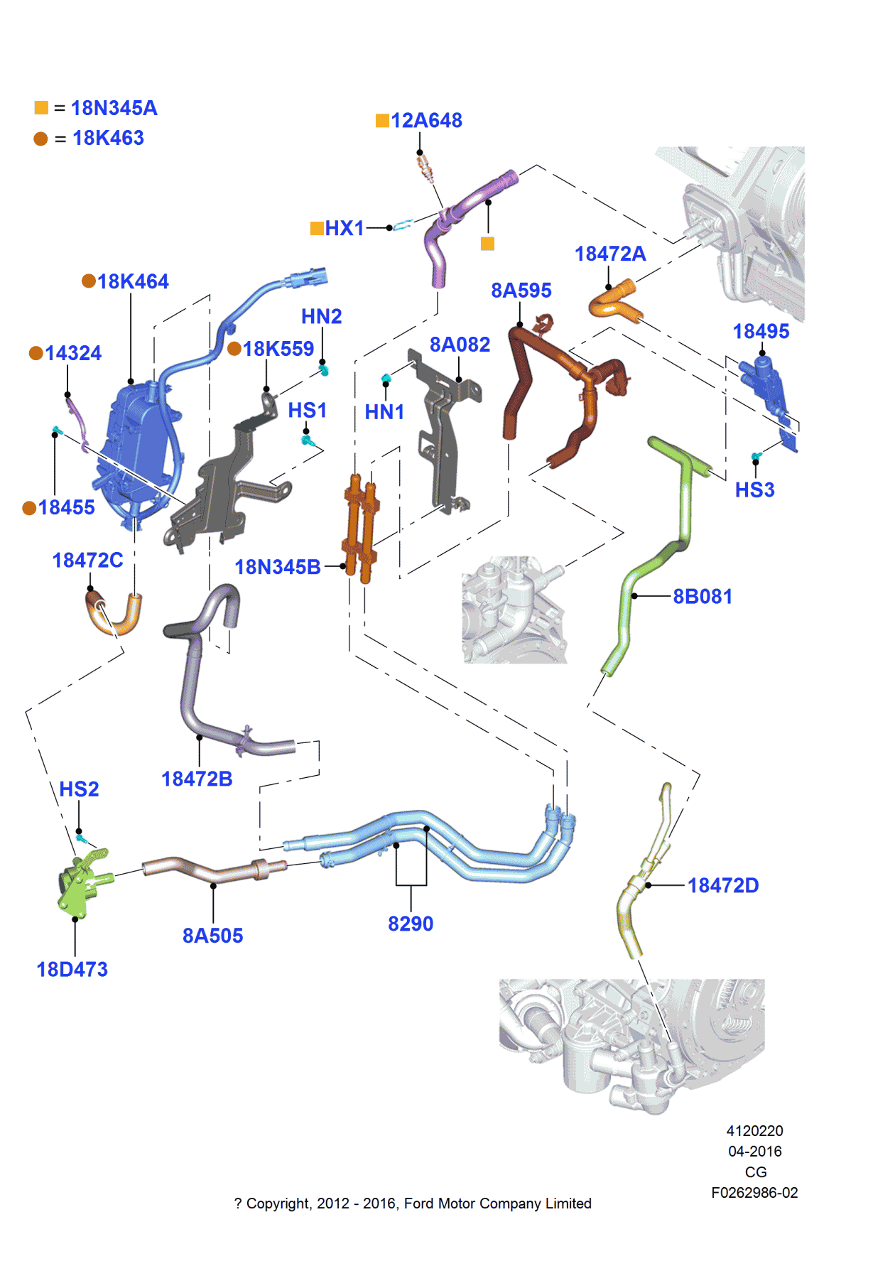 Ford FV6Z-18K463-C Heater Assembly - Auxiliary