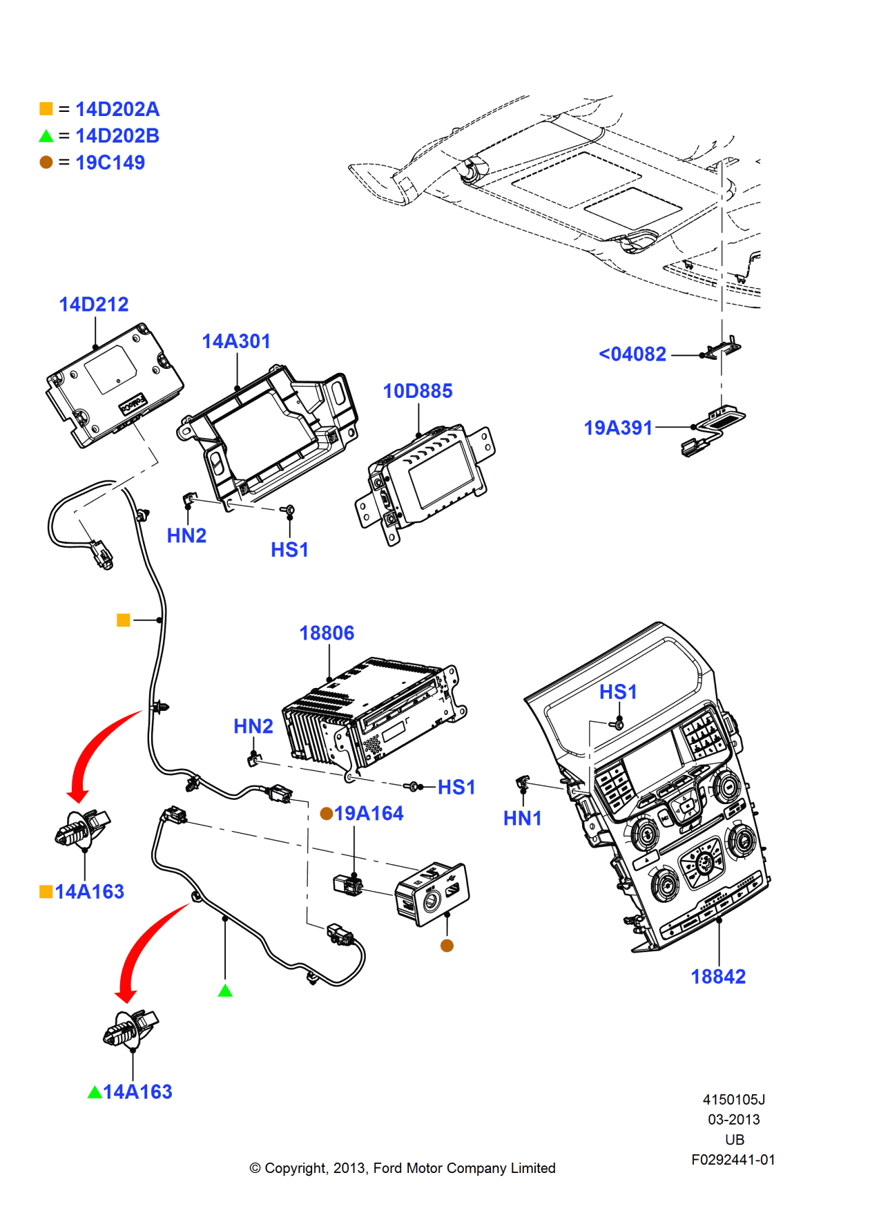 Ford FB5Z-14D212-A Unit - Central Processing