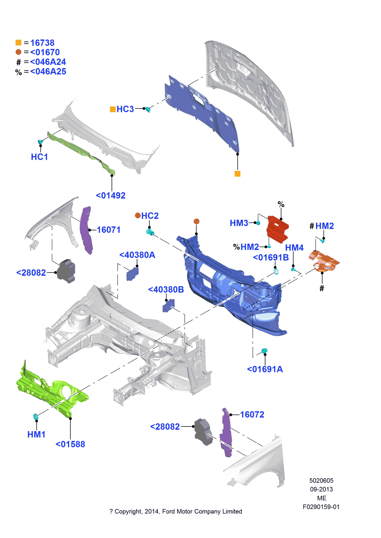 Ford EJ7Z-78046A24-A Insulator - Instrument Panel