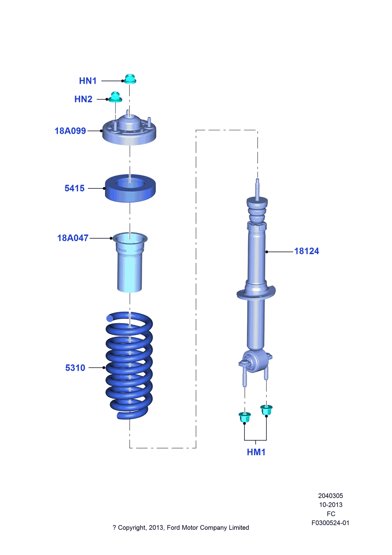 Ford JL3Z-18124-G Shock Absorber