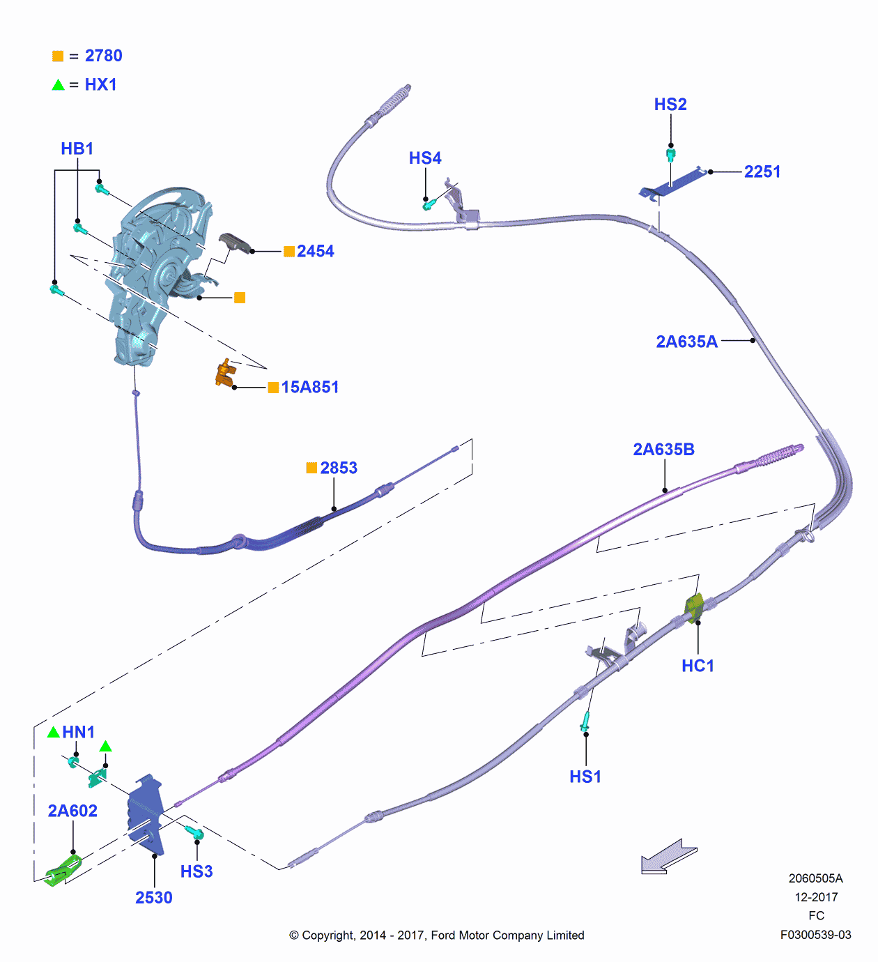 Ford FL3Z-2530-A Bracket - Brake Cable Support