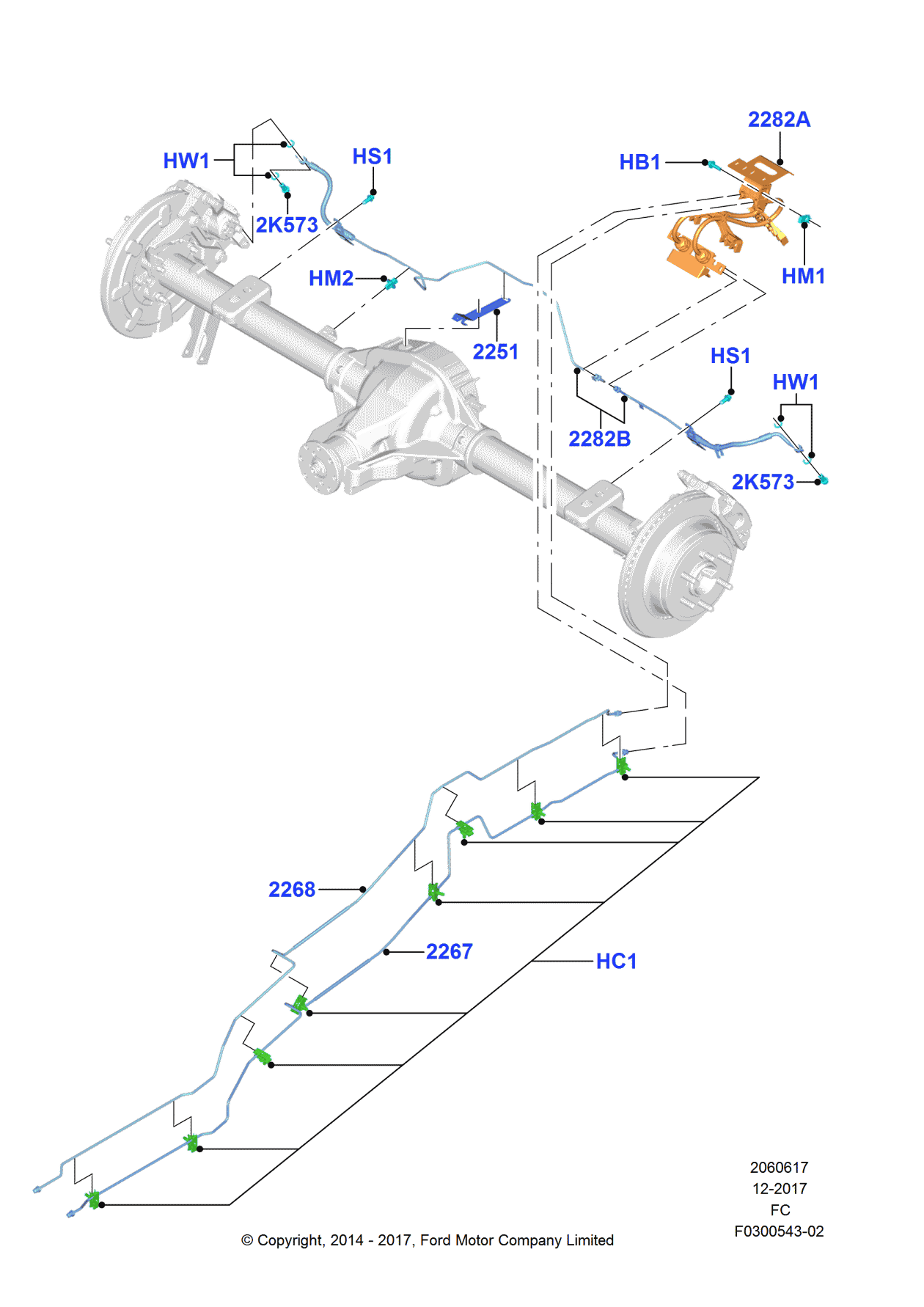 Ford FL3Z-2251-A Clip - Brake Cable Support