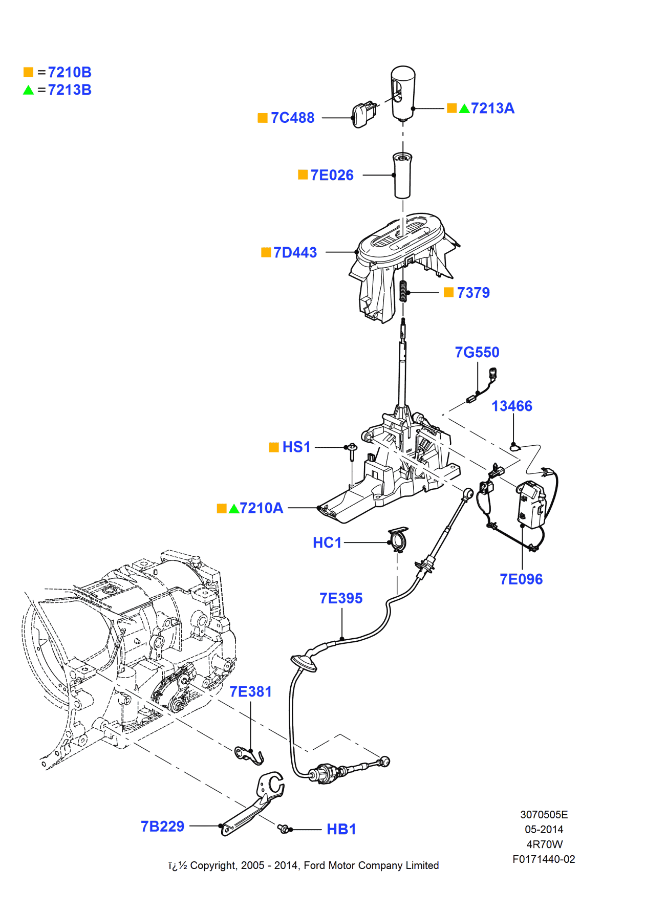 Ford 5L3Z-7210-E Housing Assembly - Gear Shift