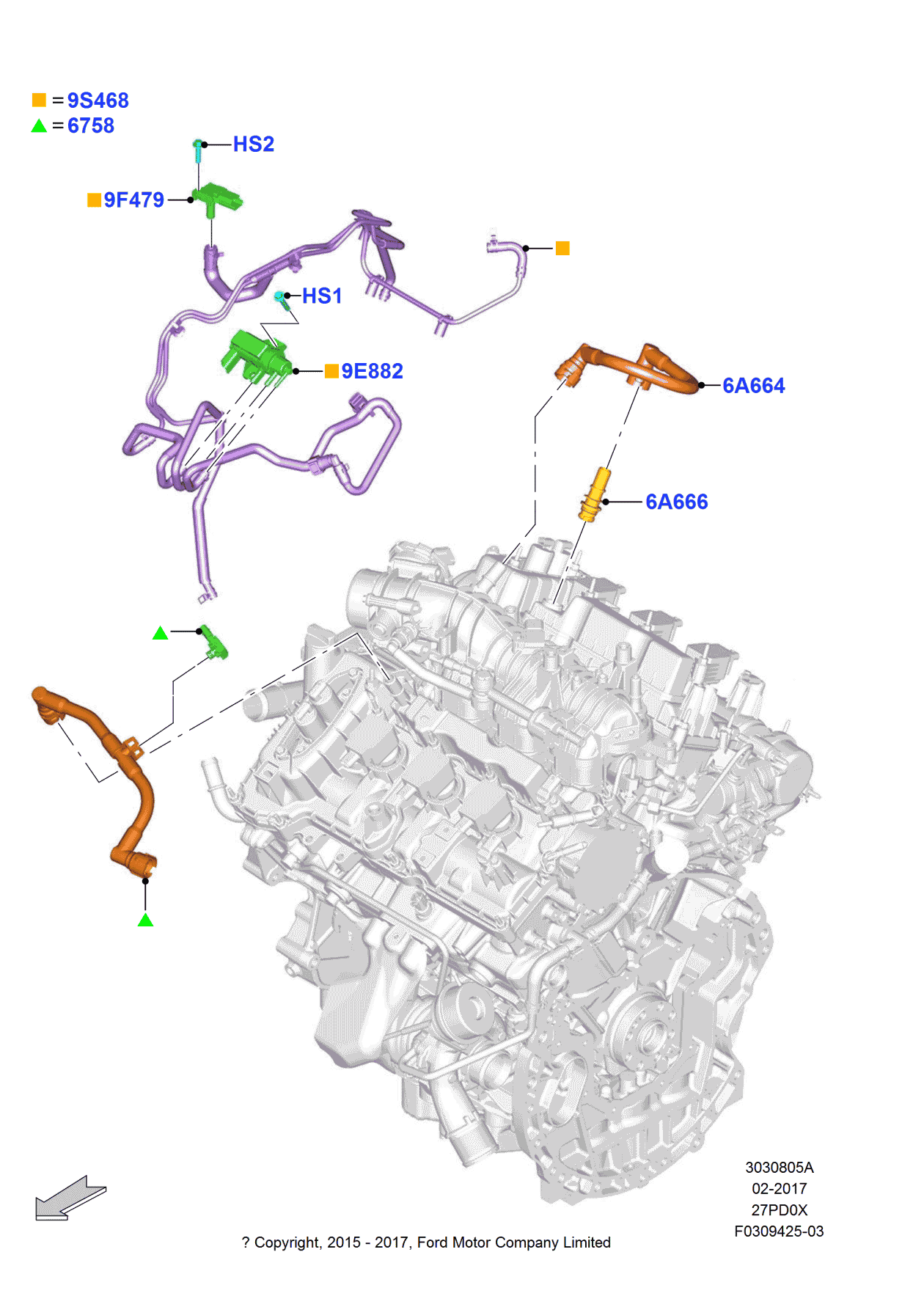 Ford FT4Z-9S468-E HOSE