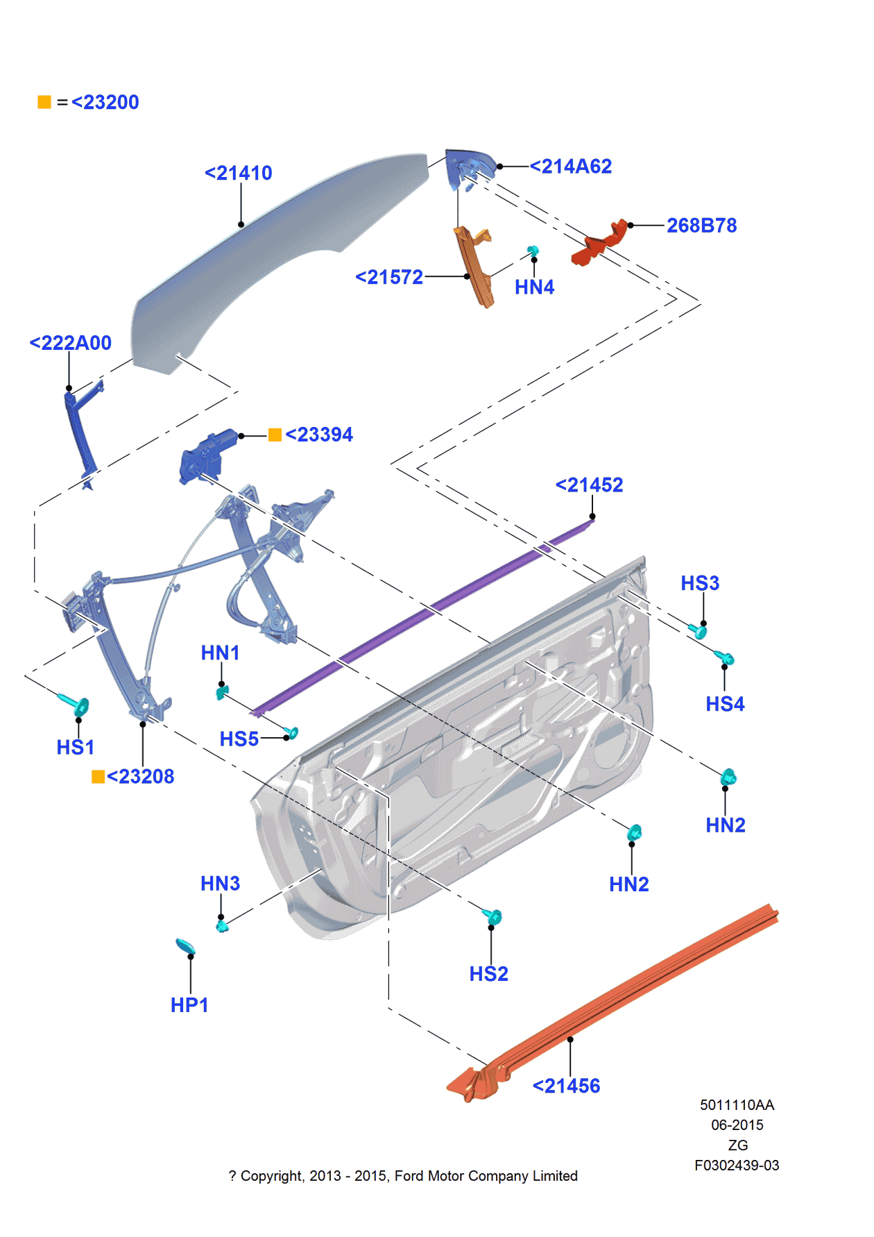 Ford FR3Z-63268B78-A Seal - Door Panel Lining