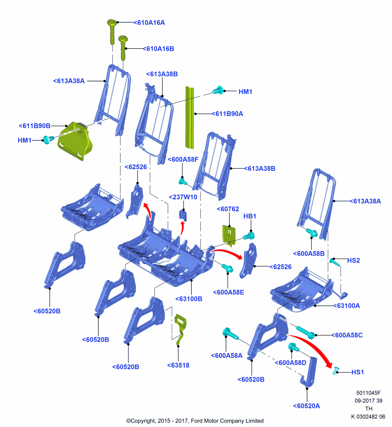 Ford CK4Z-99600A58-E Kit - Seat Fasteners