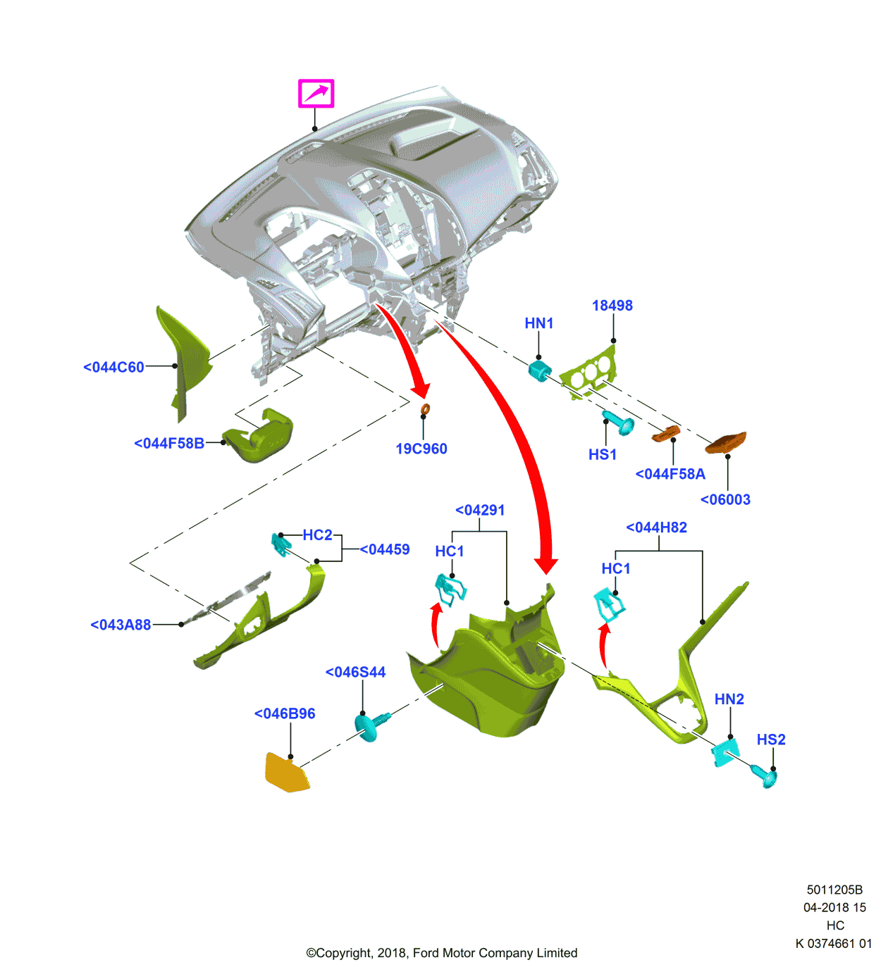 Ford AM5Z-58519A16-BA Pin - Retaining