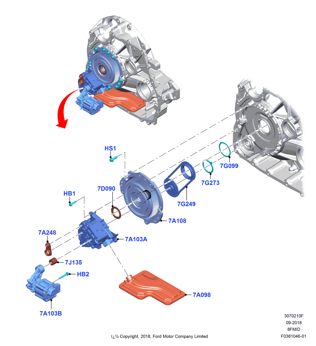 Ford K2GZ-7P086-A PUMP ASY - OIL