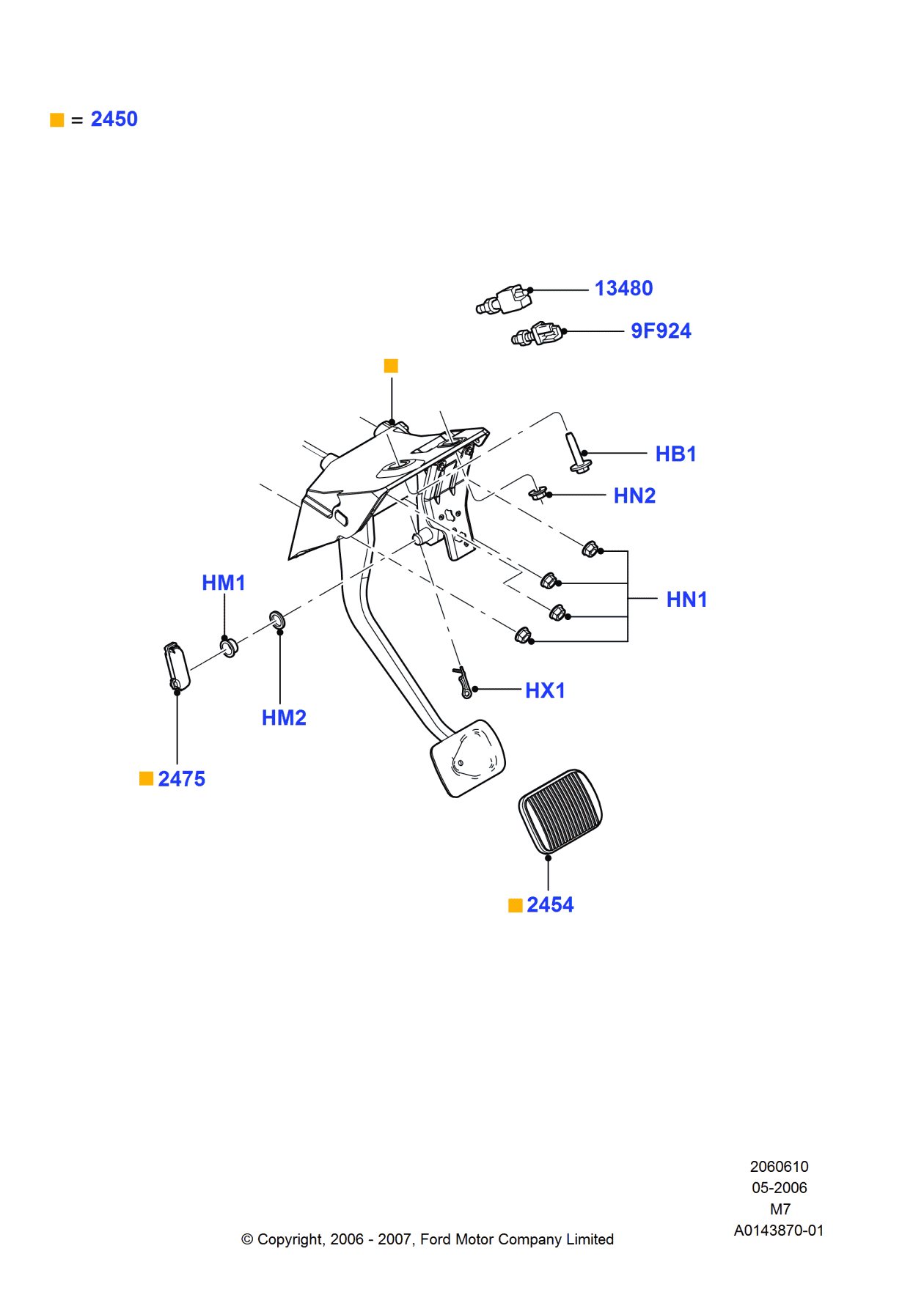 Ford 8L8Z-2455-A Pedal Assembly - Brake