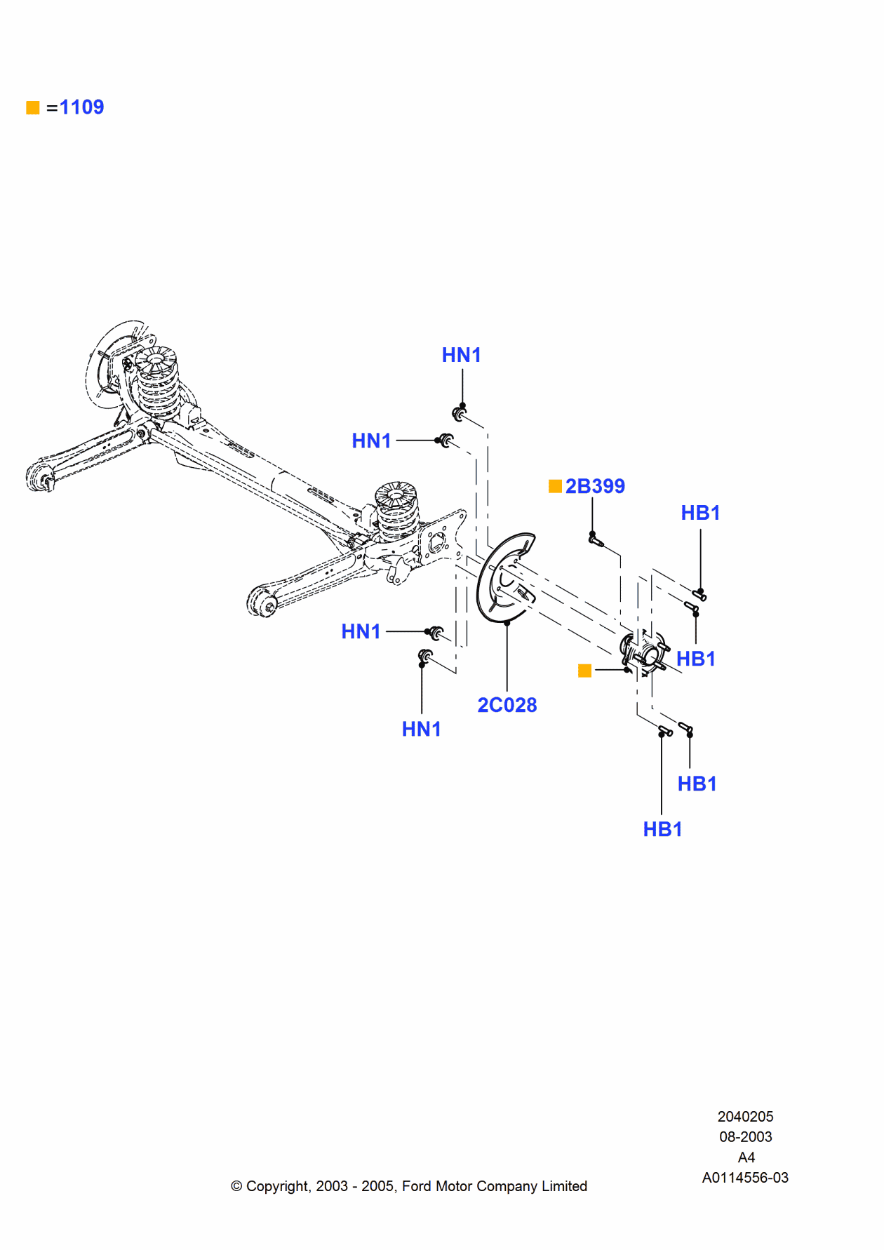 Ford -N620483-S306 Nut - Adjusting Screw