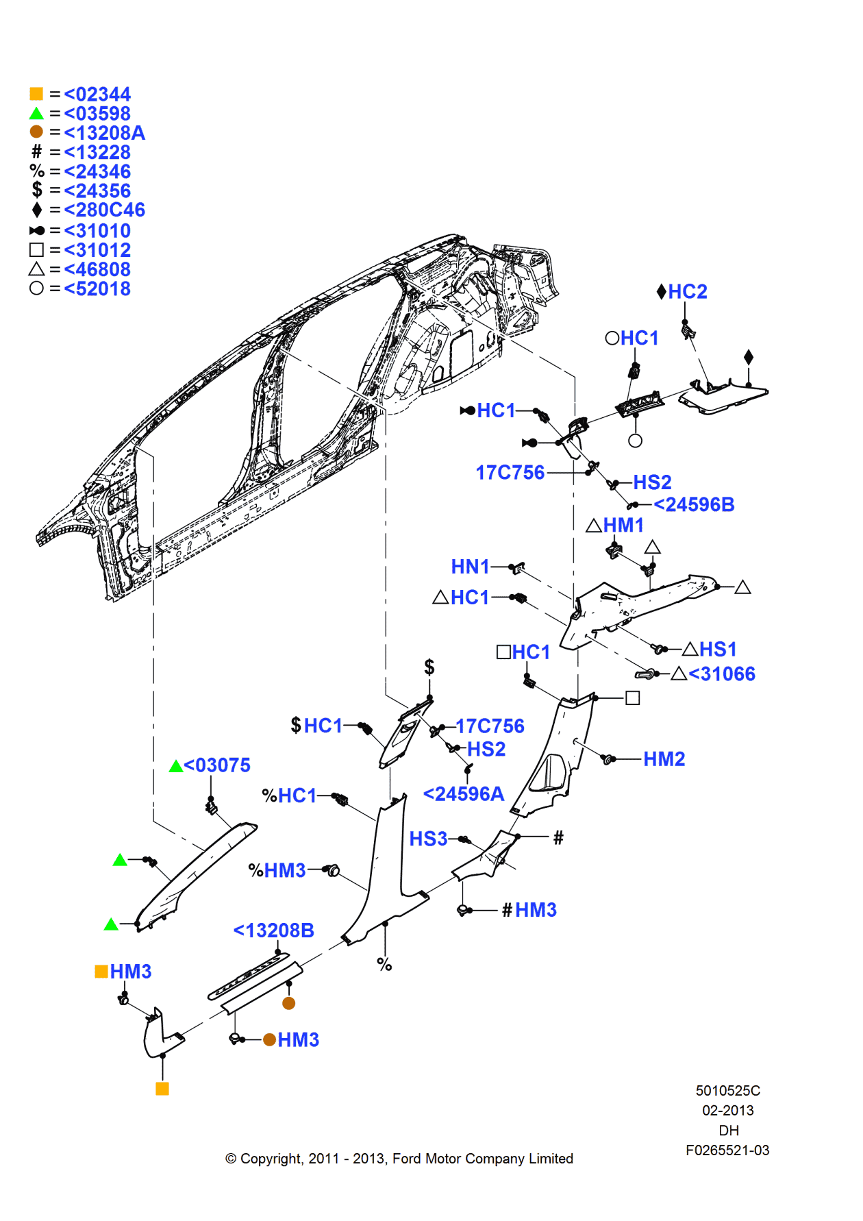 Ford CM5Z-5813208-A Insert Strip