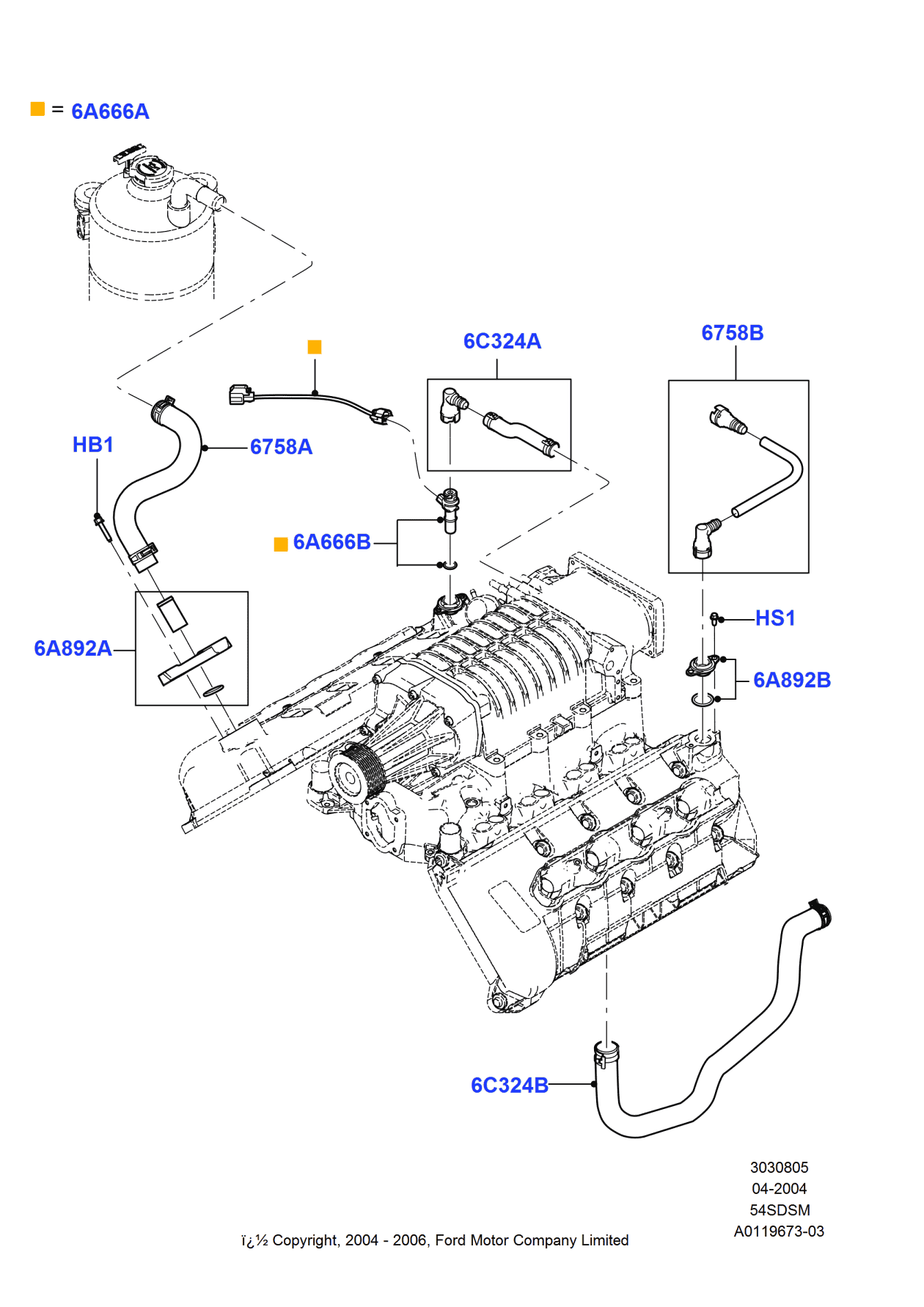 Ford 4G7Z-6A892-AA Retainer