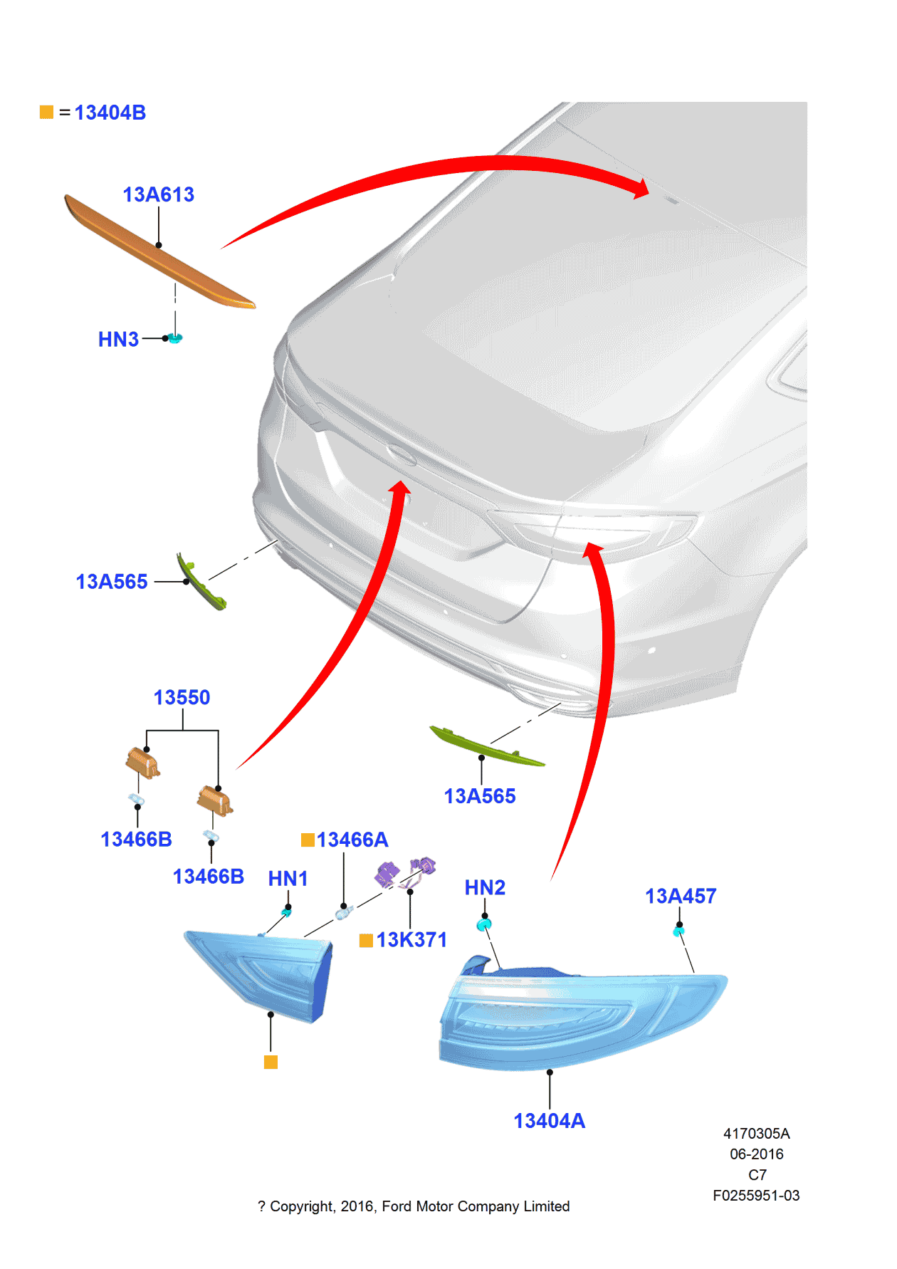 Ford DS7Z-13K371-A Wire Assembly