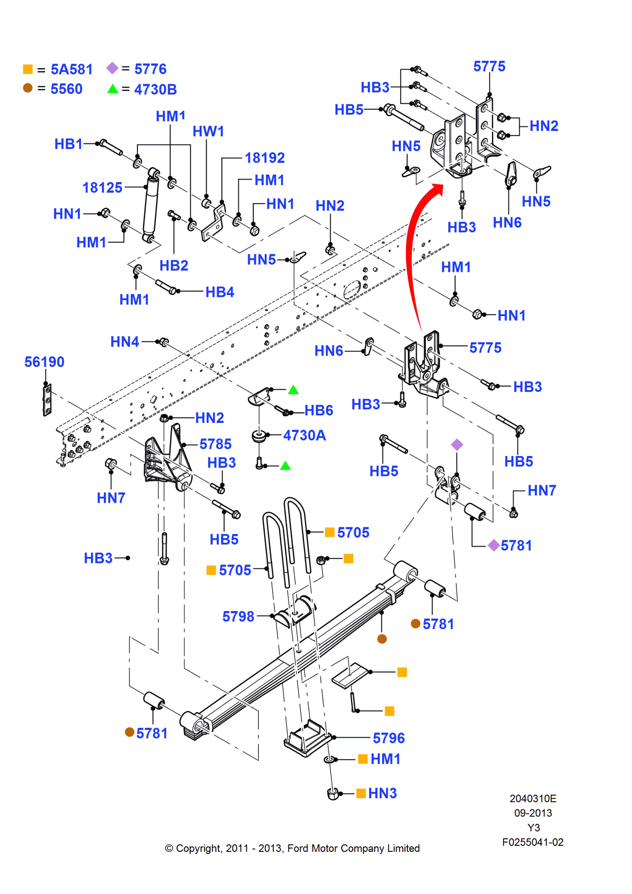 Ford 8U9Z-5776-A Shackle Assembly