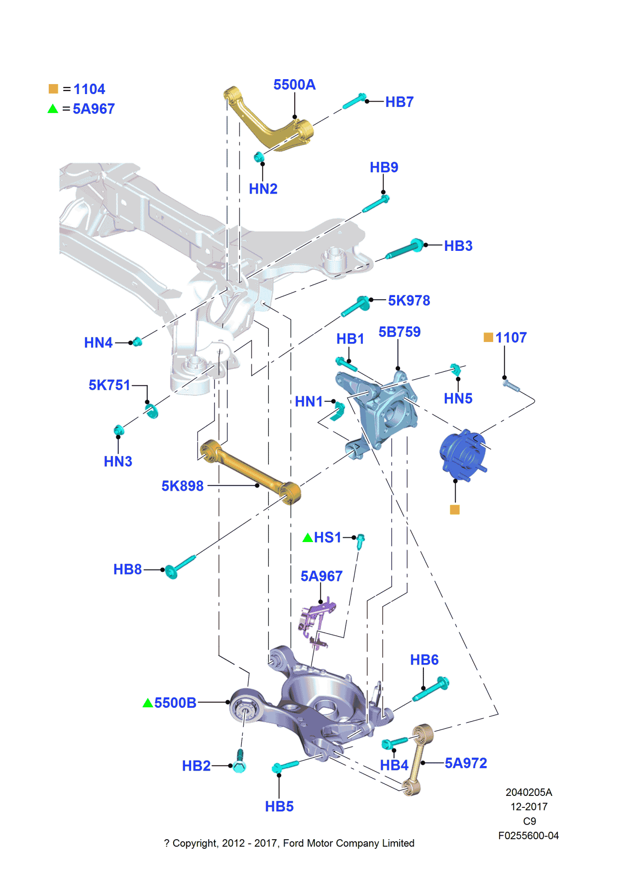 Ford DG9Z-5A967-A Bracket And Lever Assembly