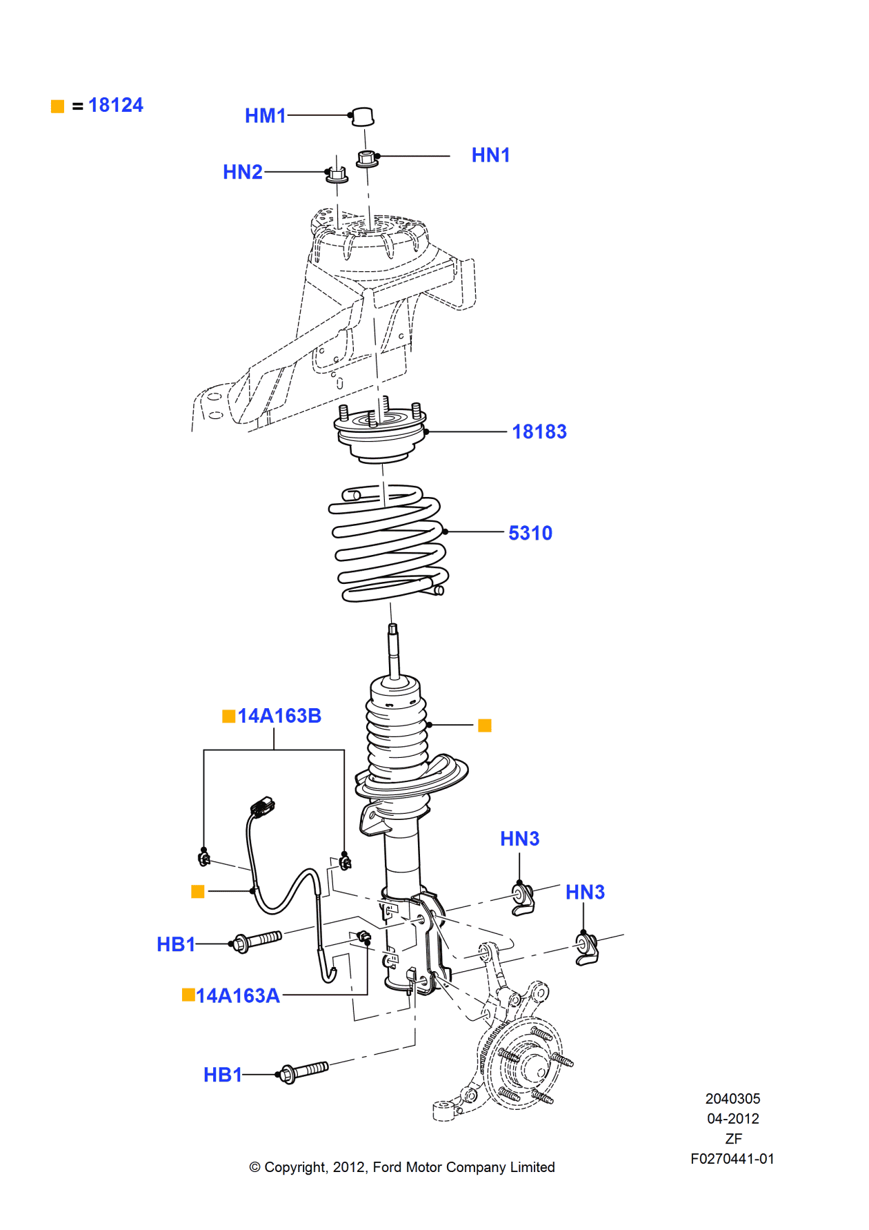 Ford 8U5Z-14A163-F Retainer